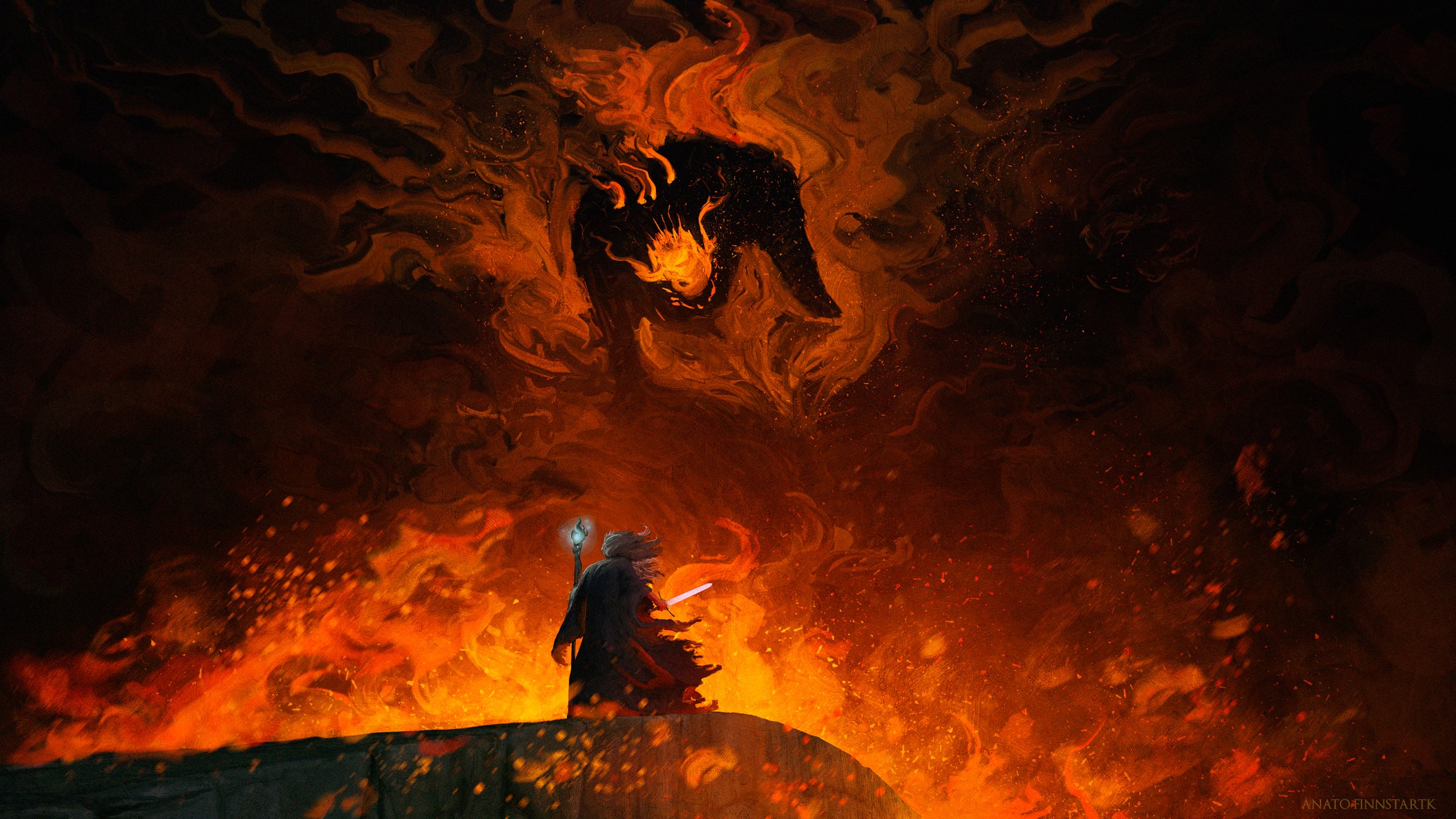 Balrog Lord Of The Rings Gandalf 2311x1300