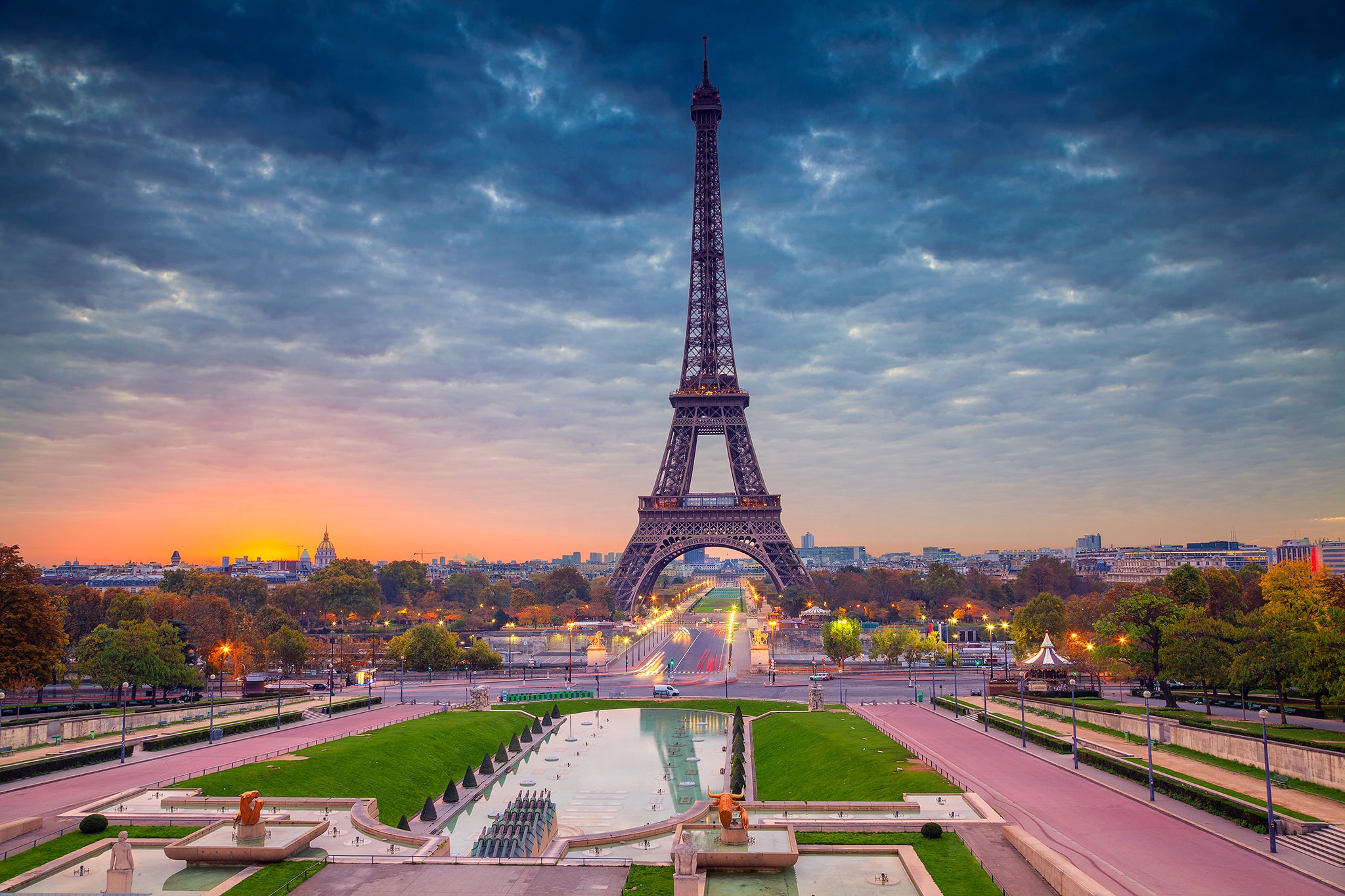 Cloud Eiffel Tower France Monument Paris Sky Sunrise 2048x1365