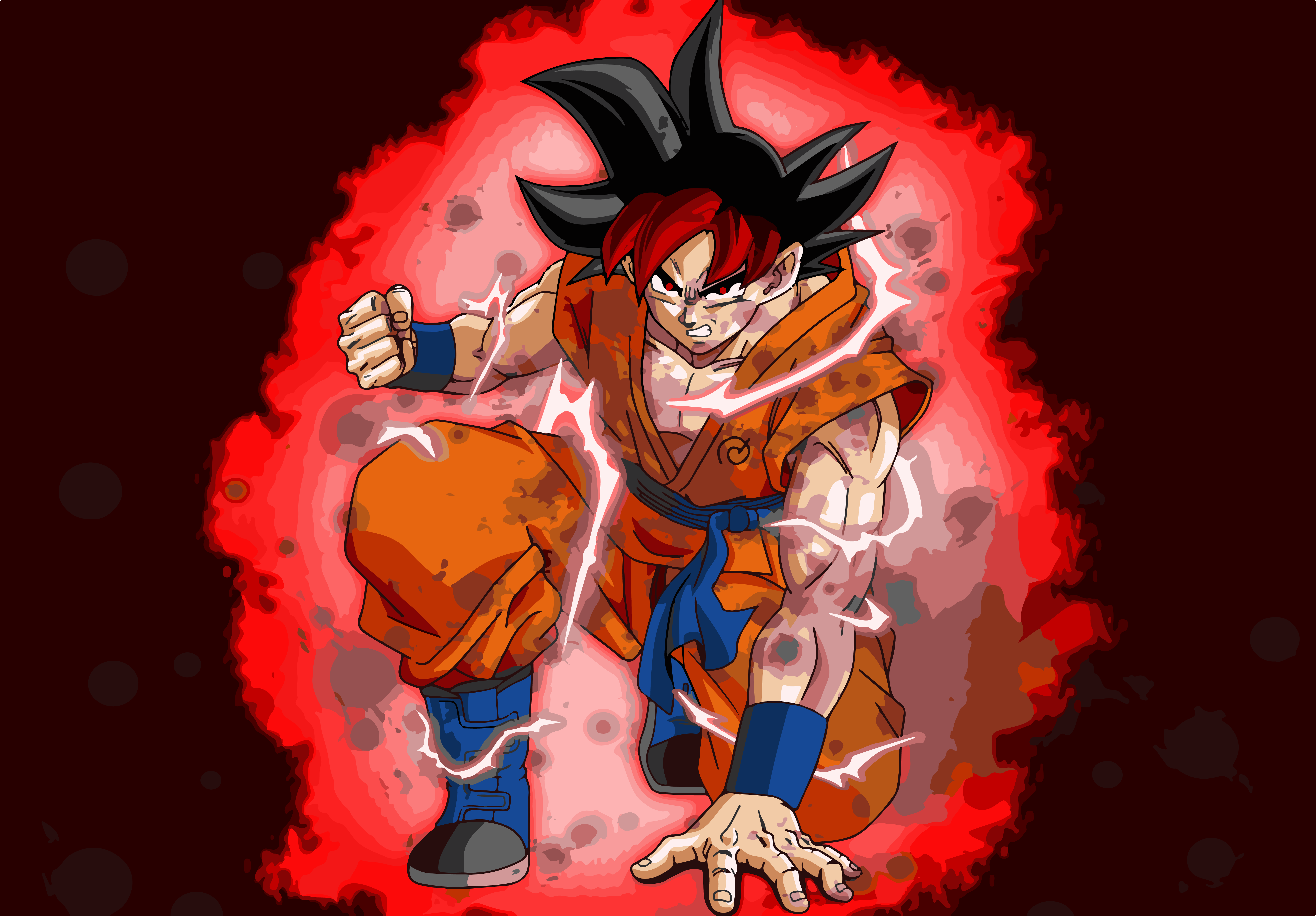 Dragon Ball Super Goku Super Saiyan God 6467x4501