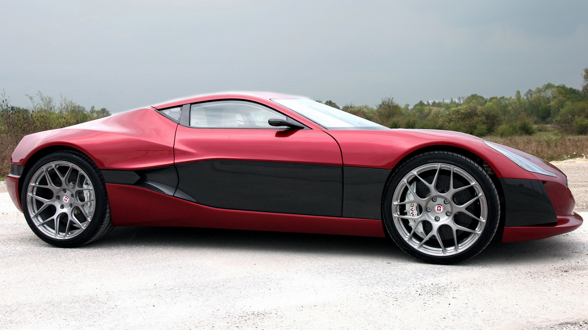 Car Concept Car Red Car Rimac Concept One Sport Car 1920x1080