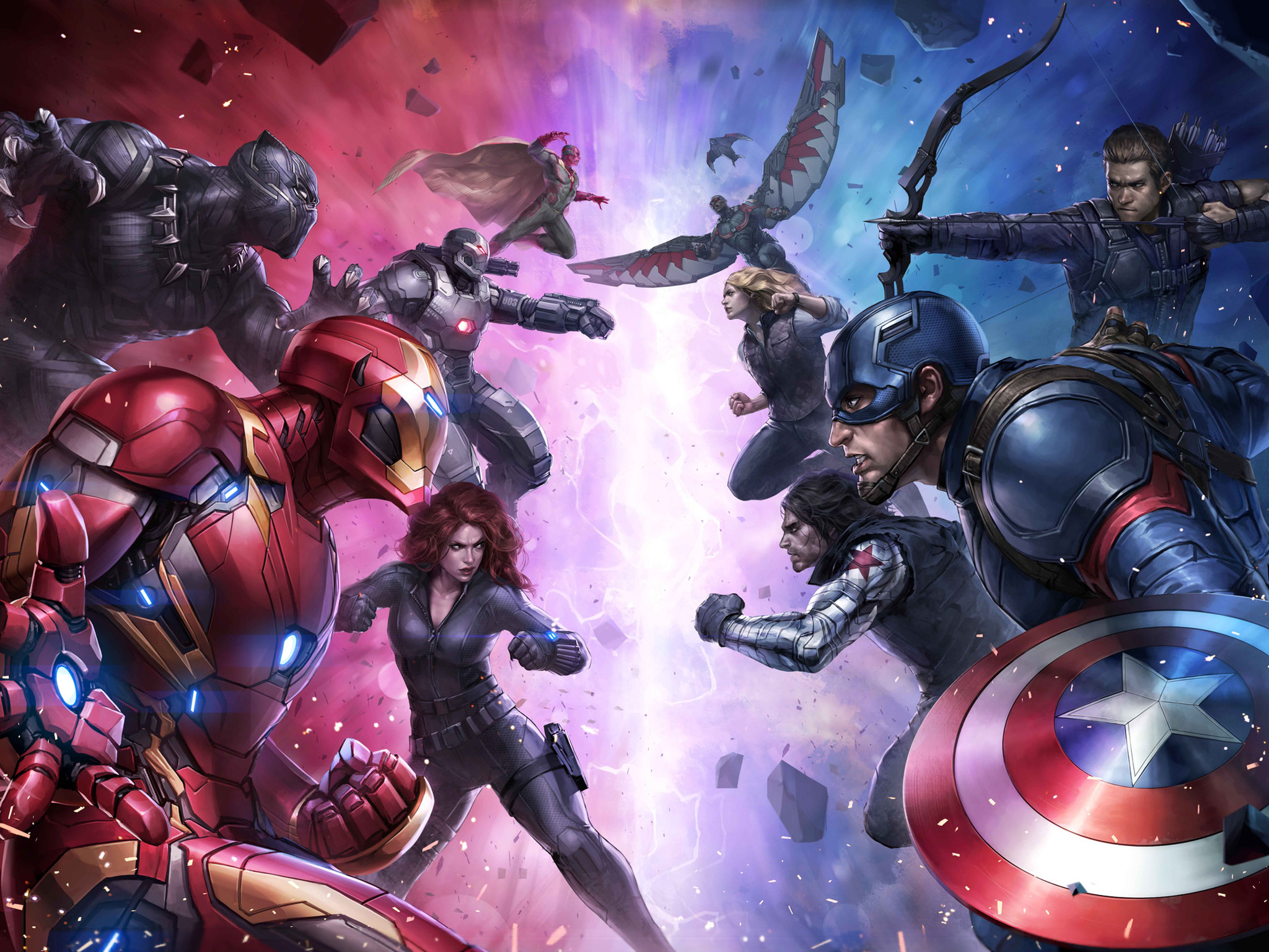 Avengers Black Panther Marvel Comics Black Widow Captain America Clint Barton Falcon Marvel Comics H 2048x1536