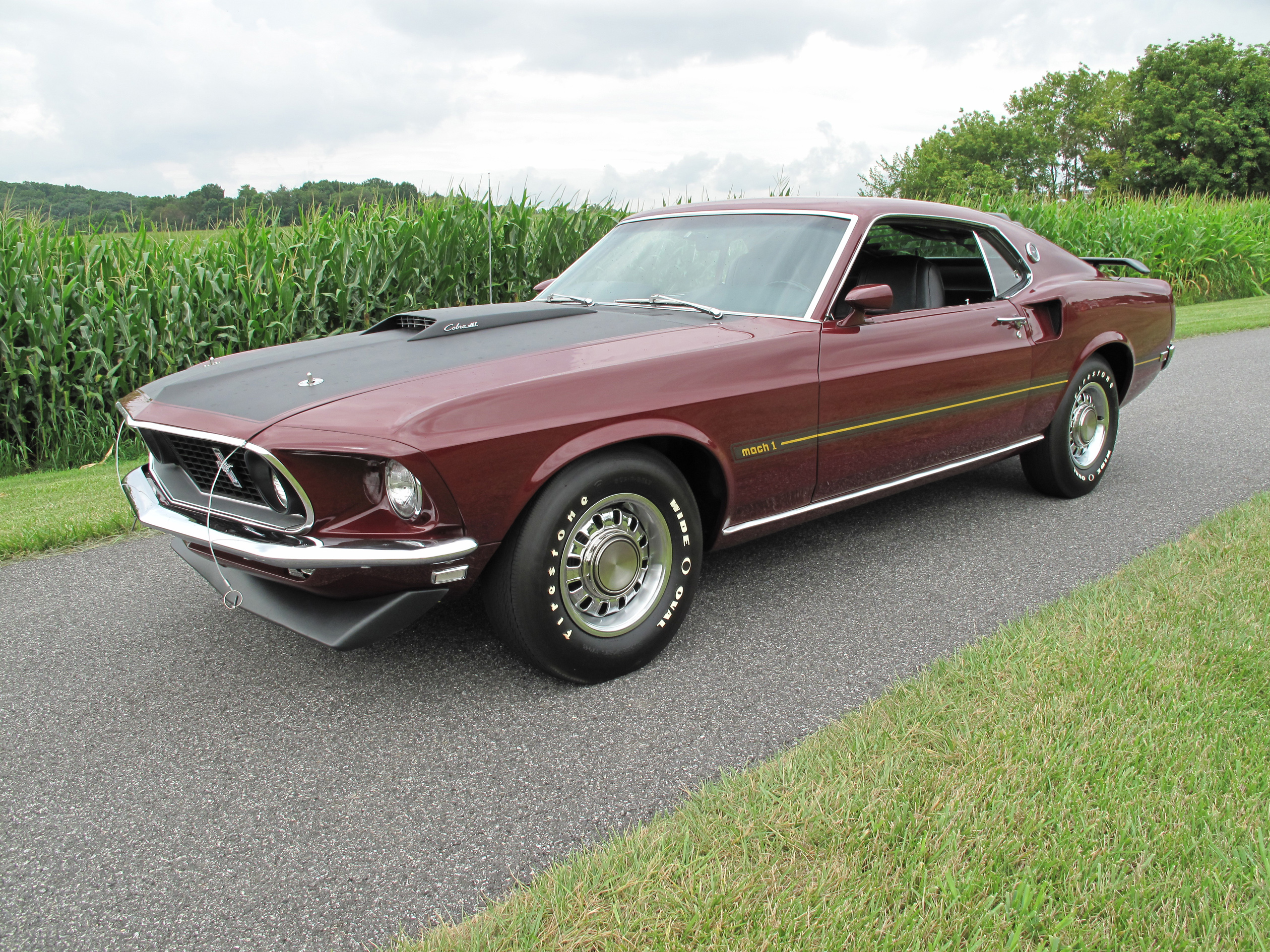 Car Fastback Ford Mustang Mach 1 Muscle Car Red Car 2520x1890
