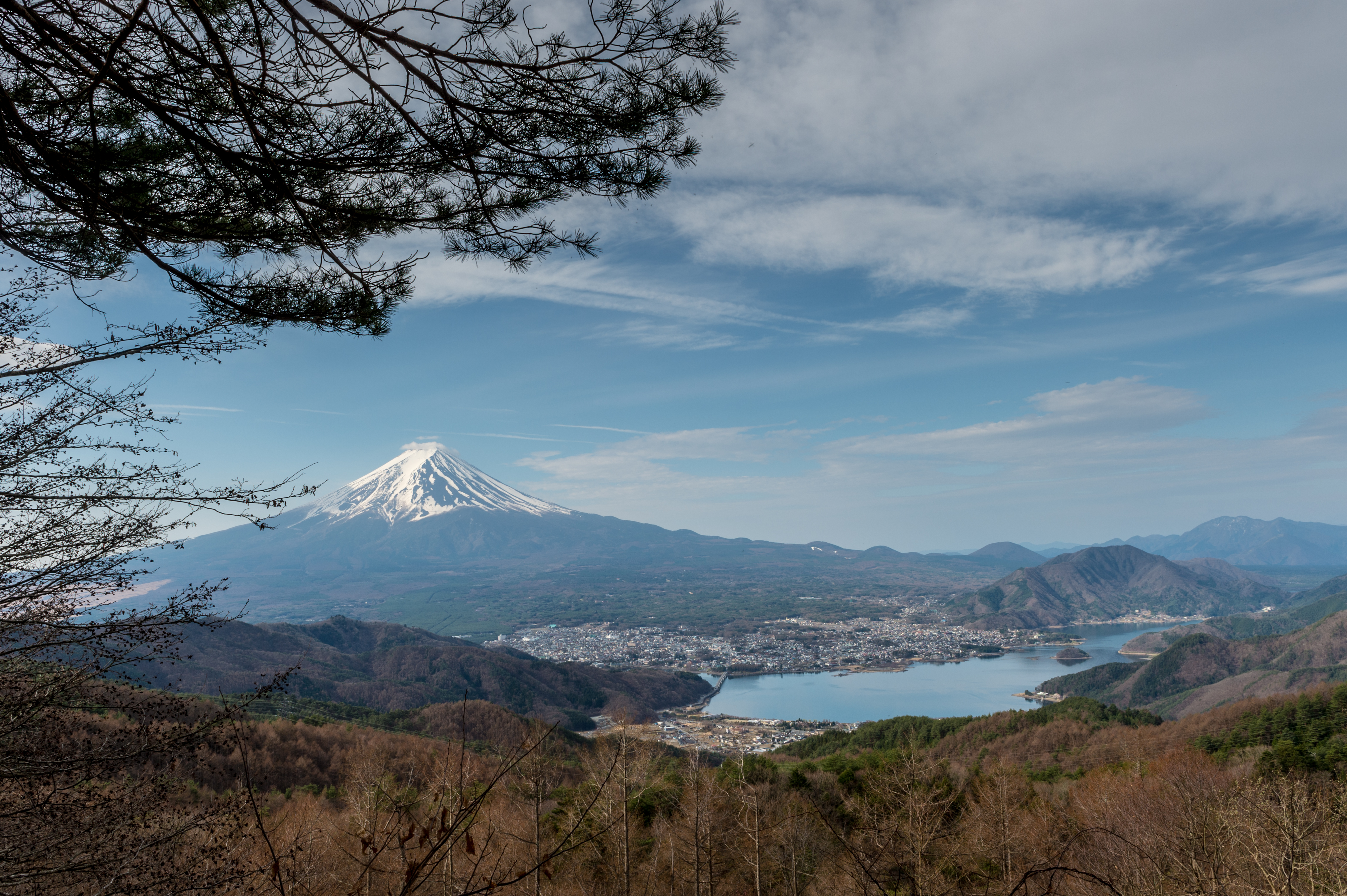 Japan Lake Kawaguchi Mount Fuji Spring Yamanashi 4584x3051