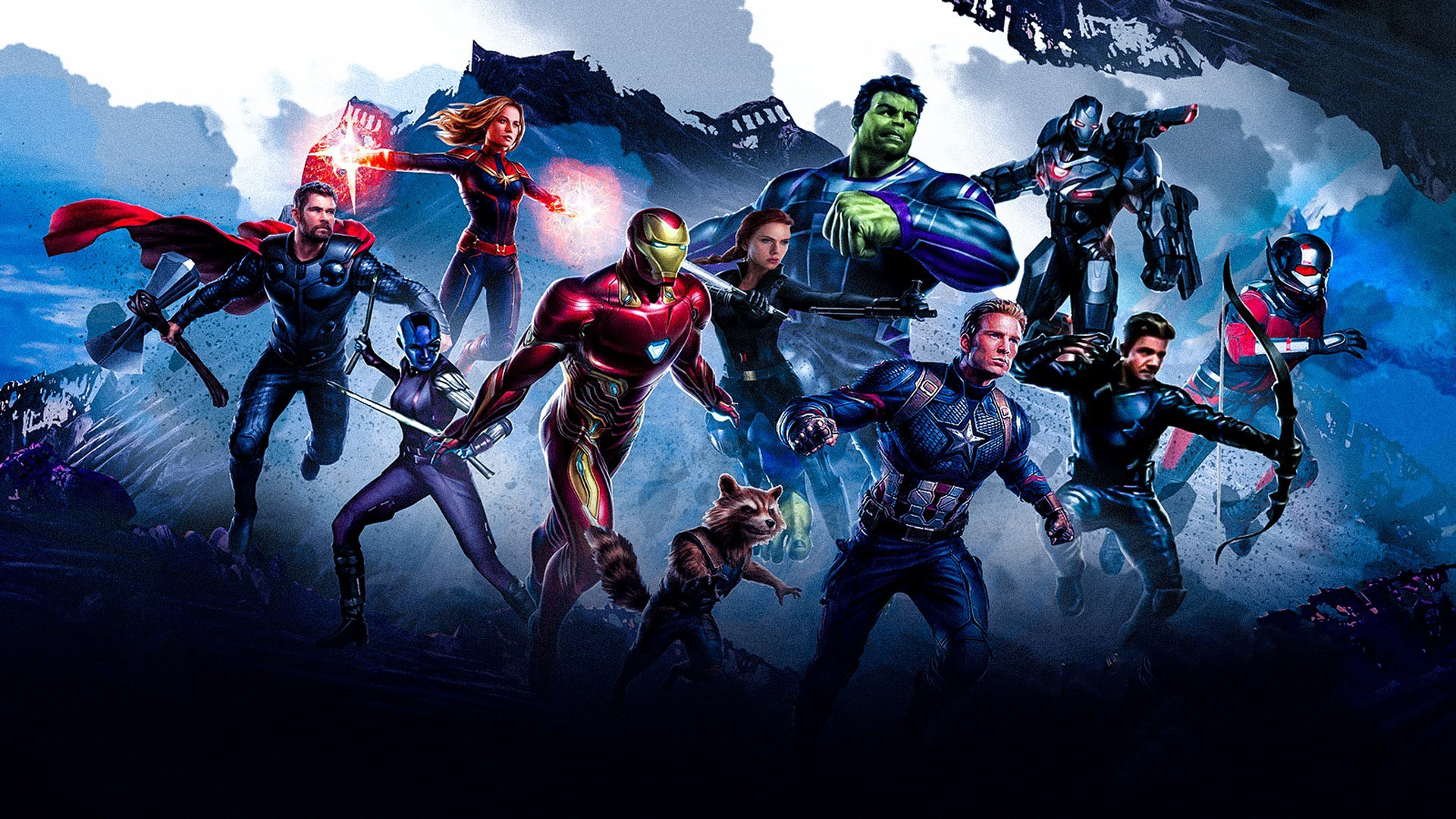Ant Man Avengers Endgame Black Widow Captain America Captain Marvel Hawkeye Hulk Iron Man Nebula Mar 1920x1080