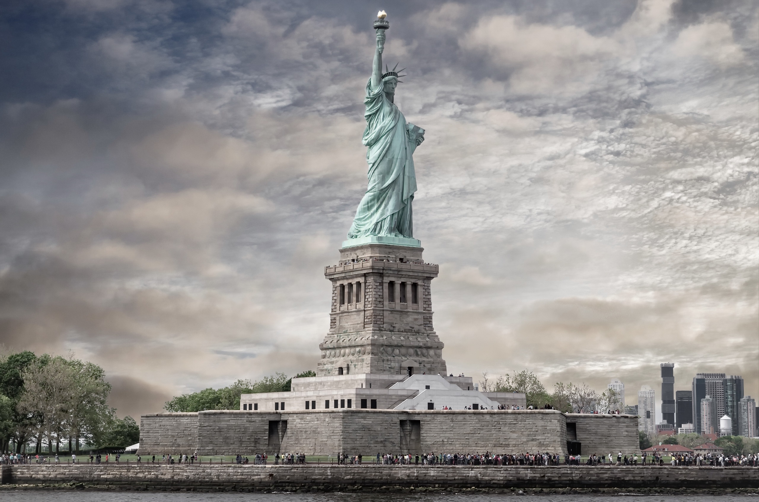 Monument New York Statue Statue Of Liberty Usa 2560x1694