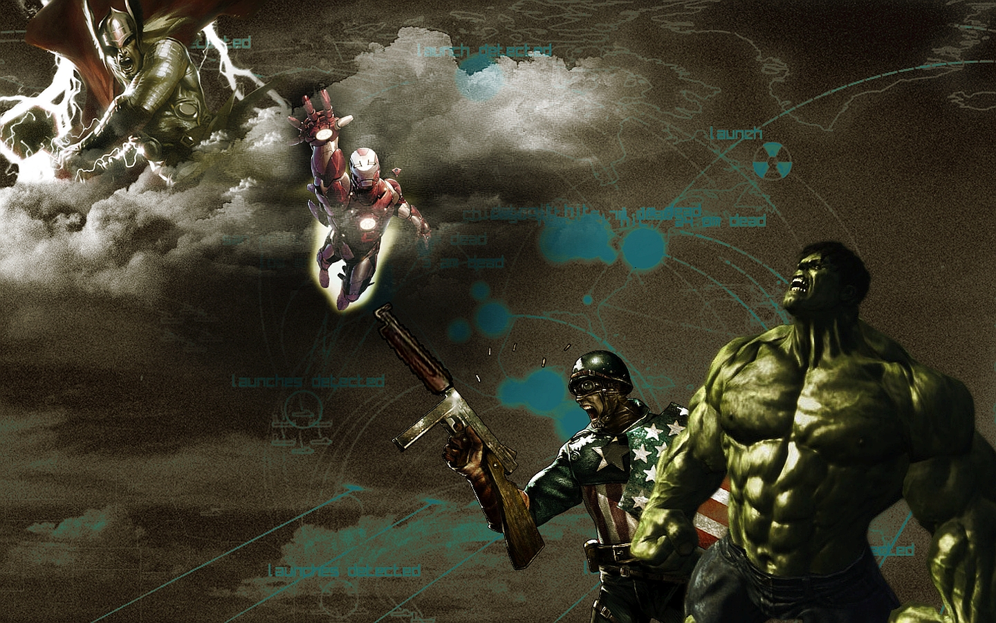 Captain America Hulk Iron Man Thor 1440x900