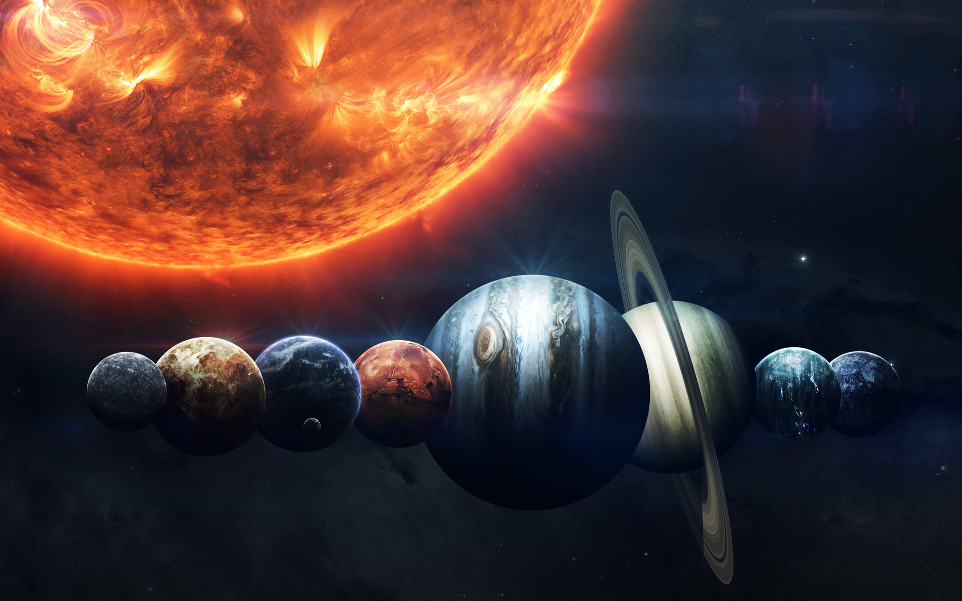 Sci Fi Solar System 1920x1200