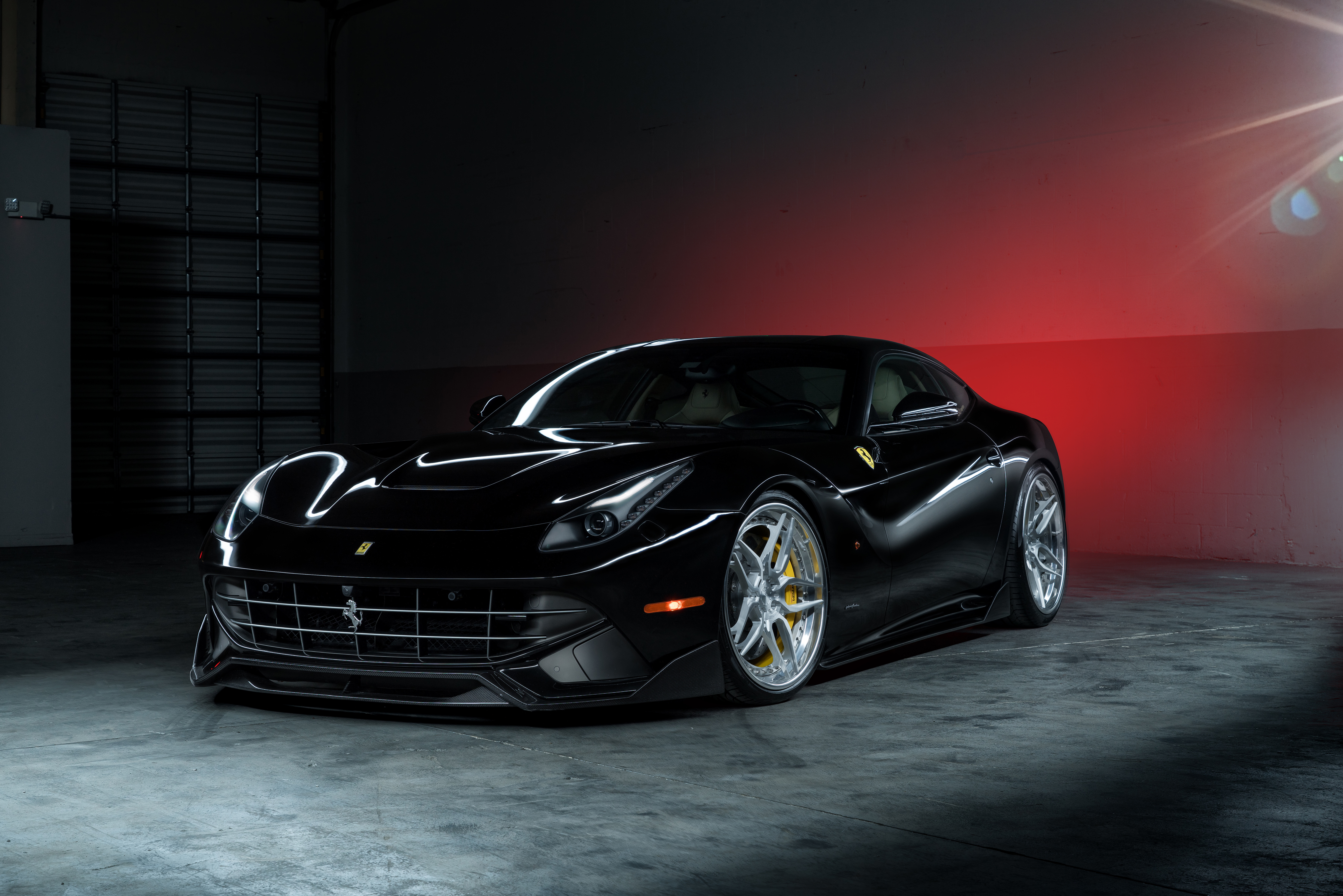 Black Car Car Ferrari Ferrari F12berlinetta Sport Car 7205x4809