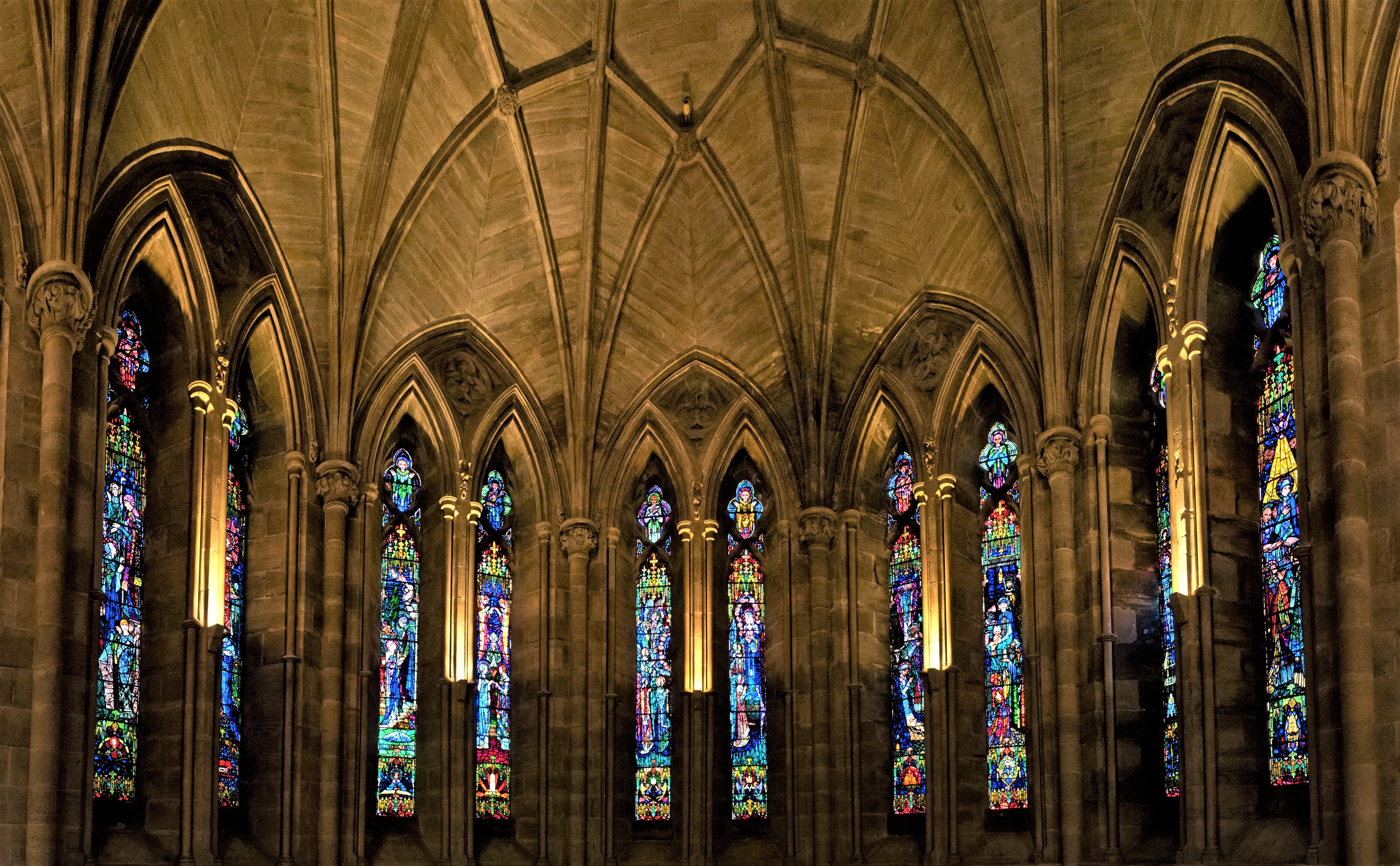 Arch Architecture Cathedral Religious Stained Glass 3650x2259