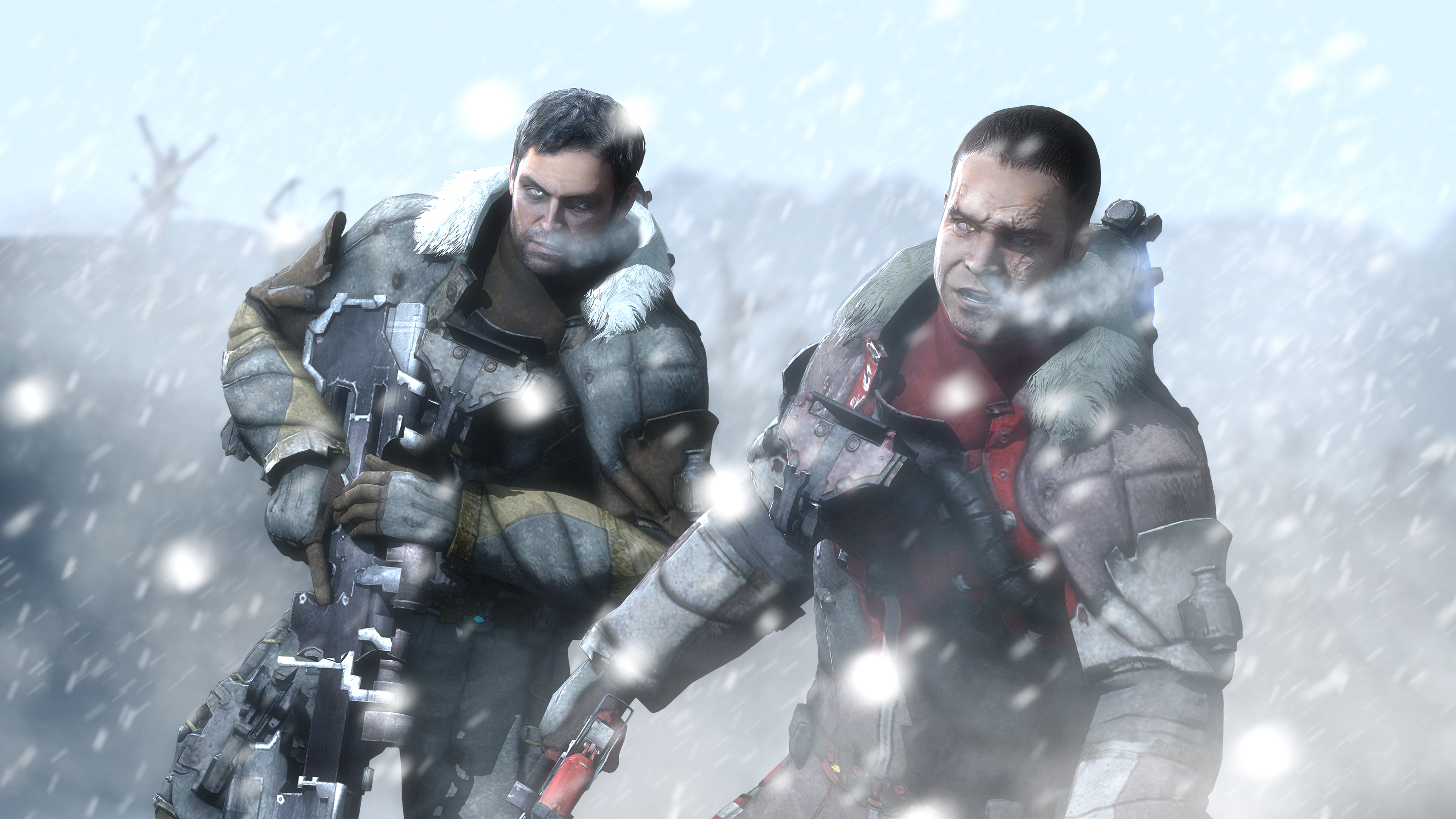 Dead Space 3 Isaac Clarke Snowfall Warrior 3000x1688