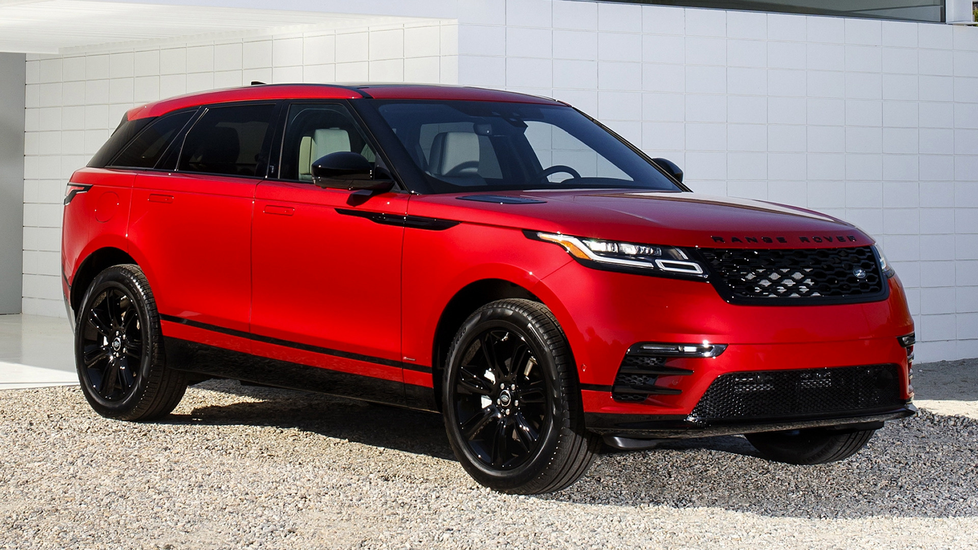 Car Crossover Car Luxury Car Range Rover Velar Red Car Suv 1920x1080