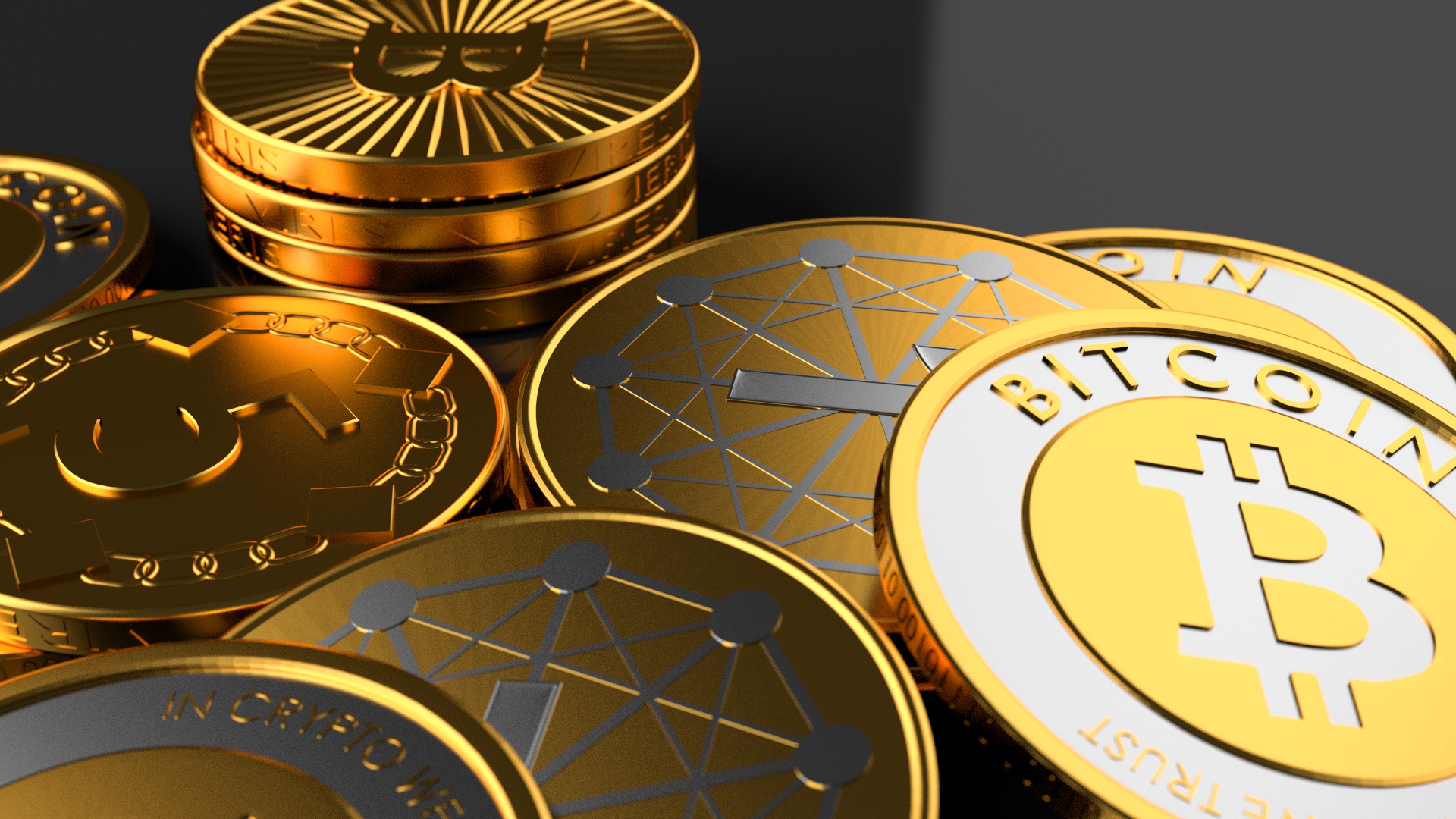 Bitcoin Coin Cryptocurrency Money 1920x1080