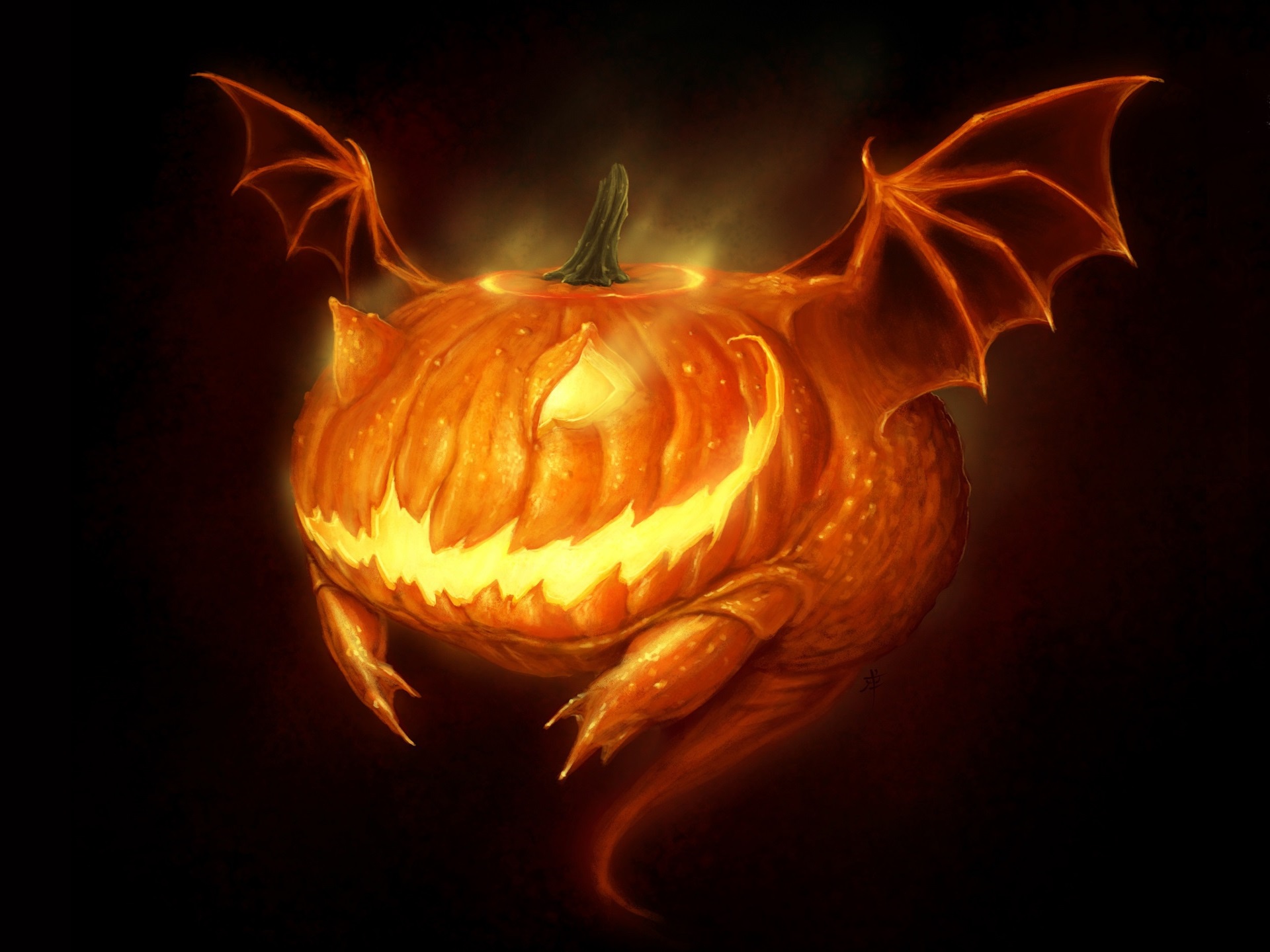Creature Halloween Horror Jack O 039 Lantern Monster 1920x1440