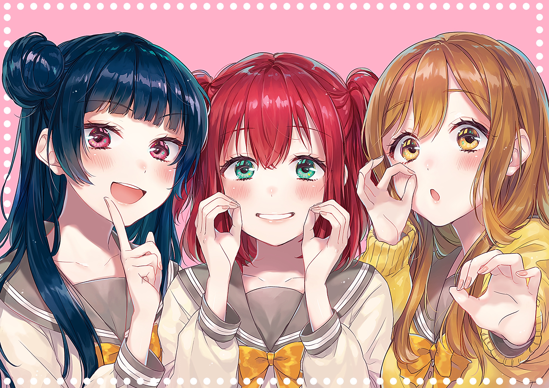 Hanamaru Kunikida Ruby Kurosawa Yoshiko Tsushima 1920x1358