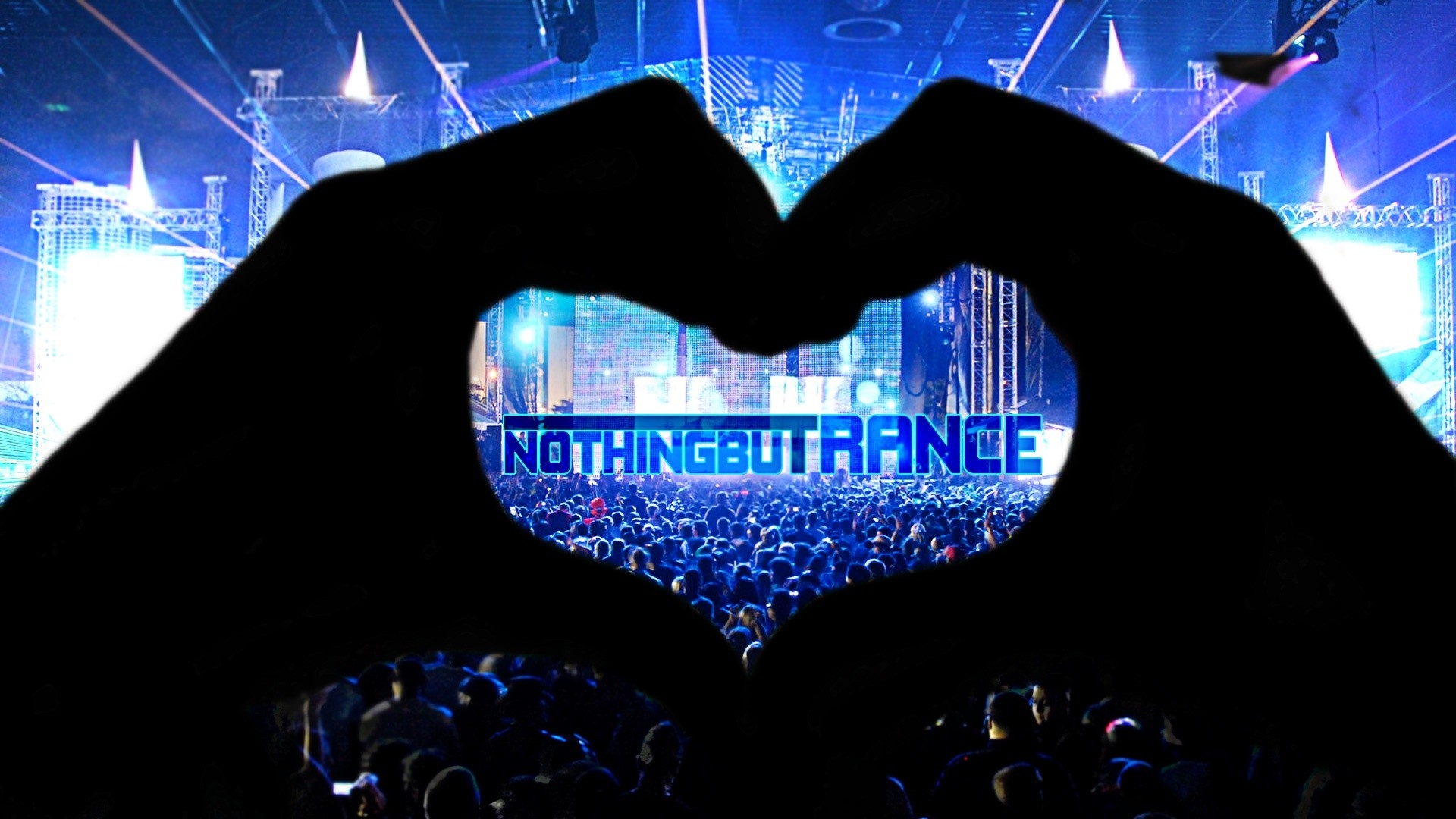 Concert Crowd Hand Heart Rave Trance 1920x1080