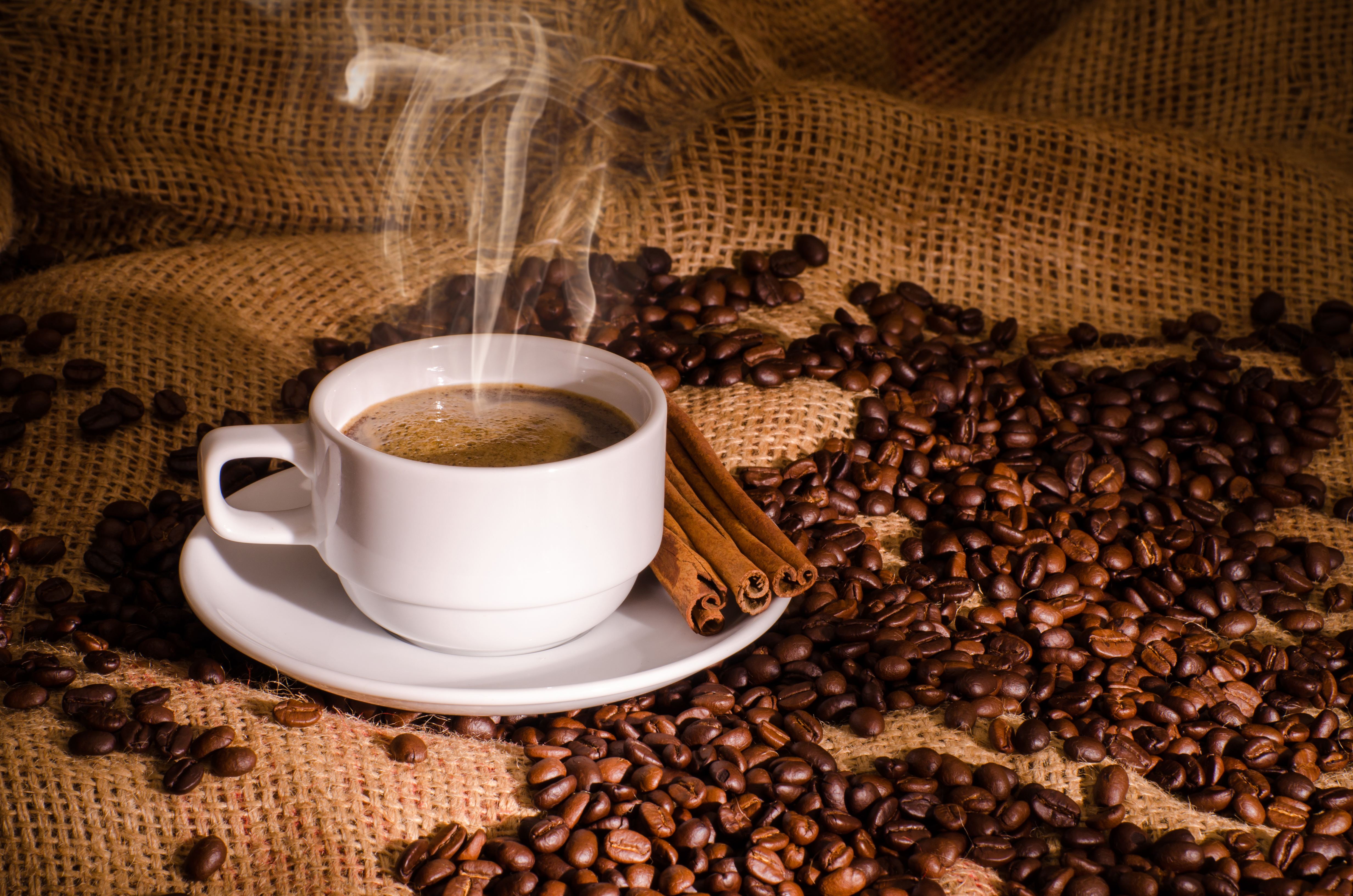 Cinnamon Coffee Coffee Beans Cup Saucer 4928x3264