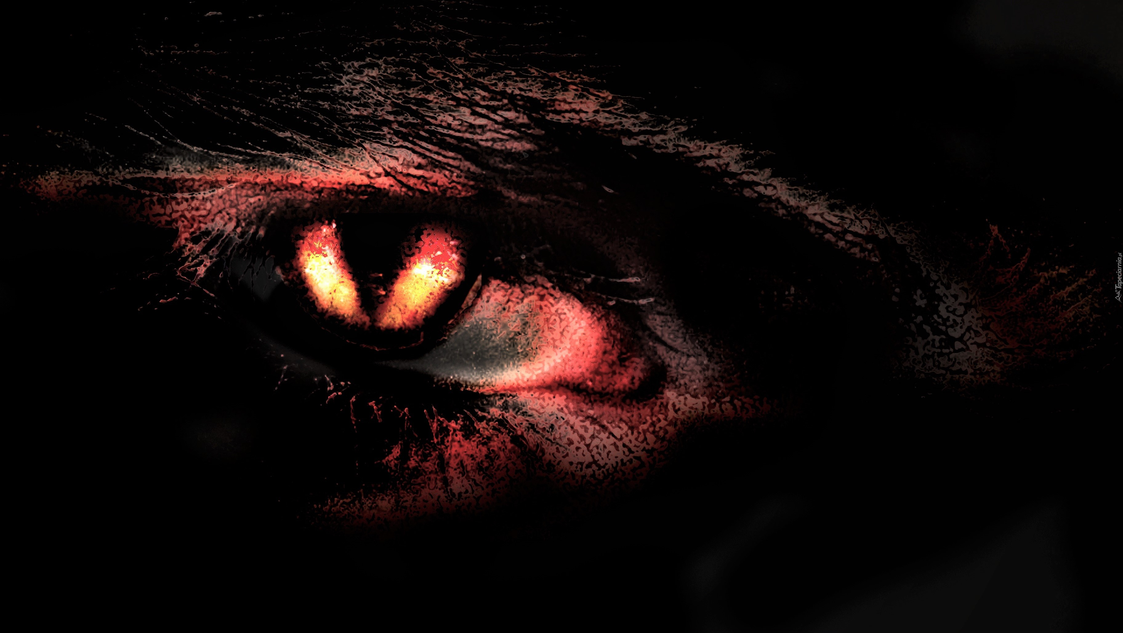 Dark Devil Eye Fantasy Red 3648x2059