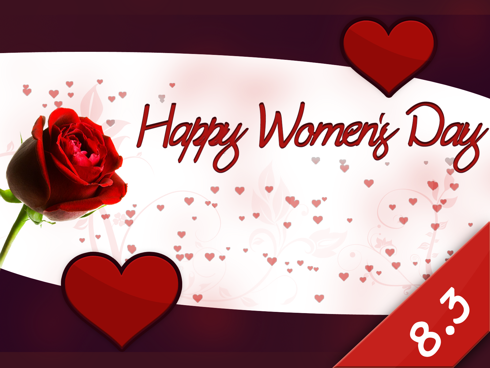 Flower Happy Women 039 S Day Heart Rose Statement Women 039 S Day 1600x1200