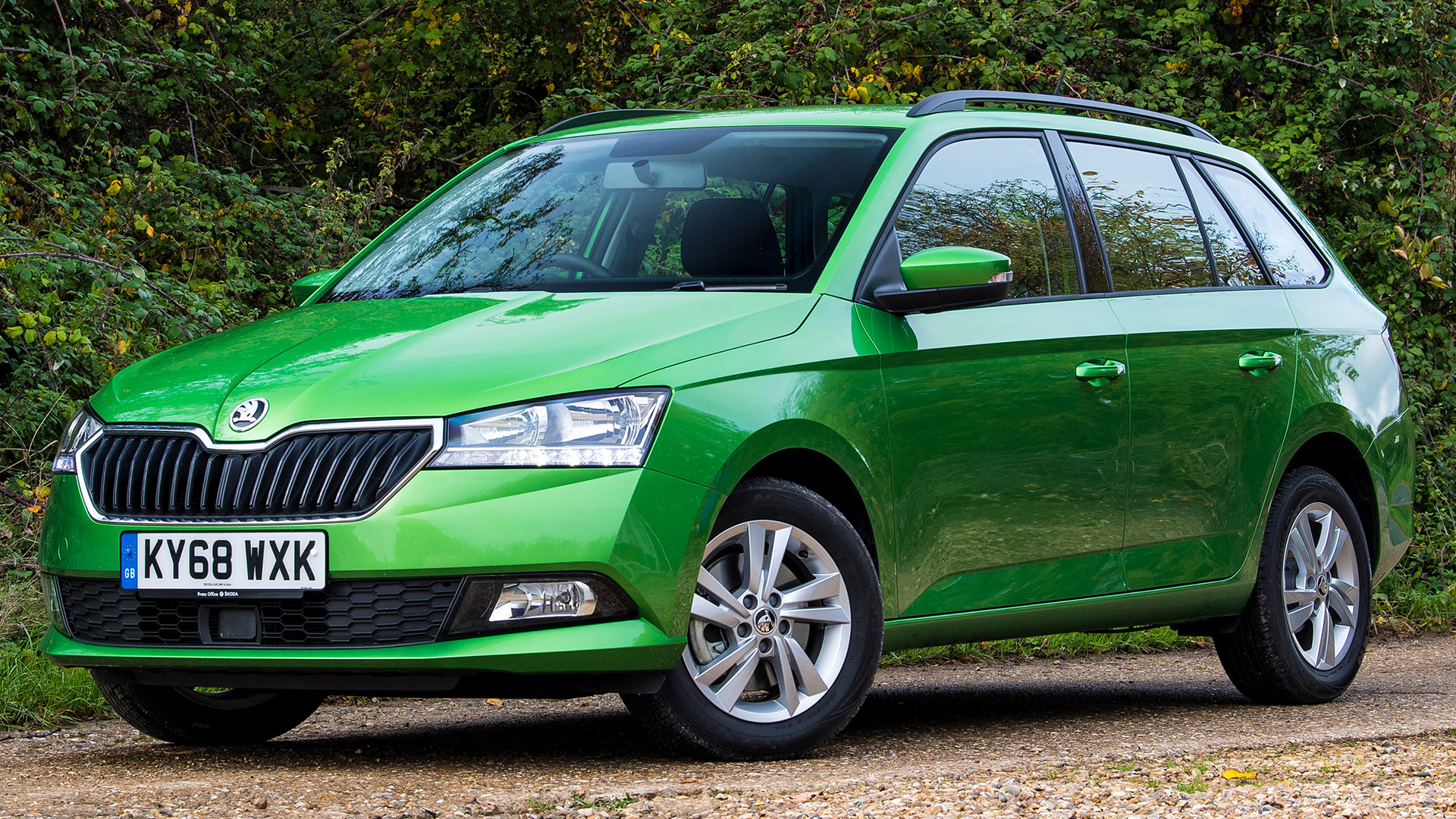 Car Green Car Station Wagon Skoda Fabia Estate 1920x1080