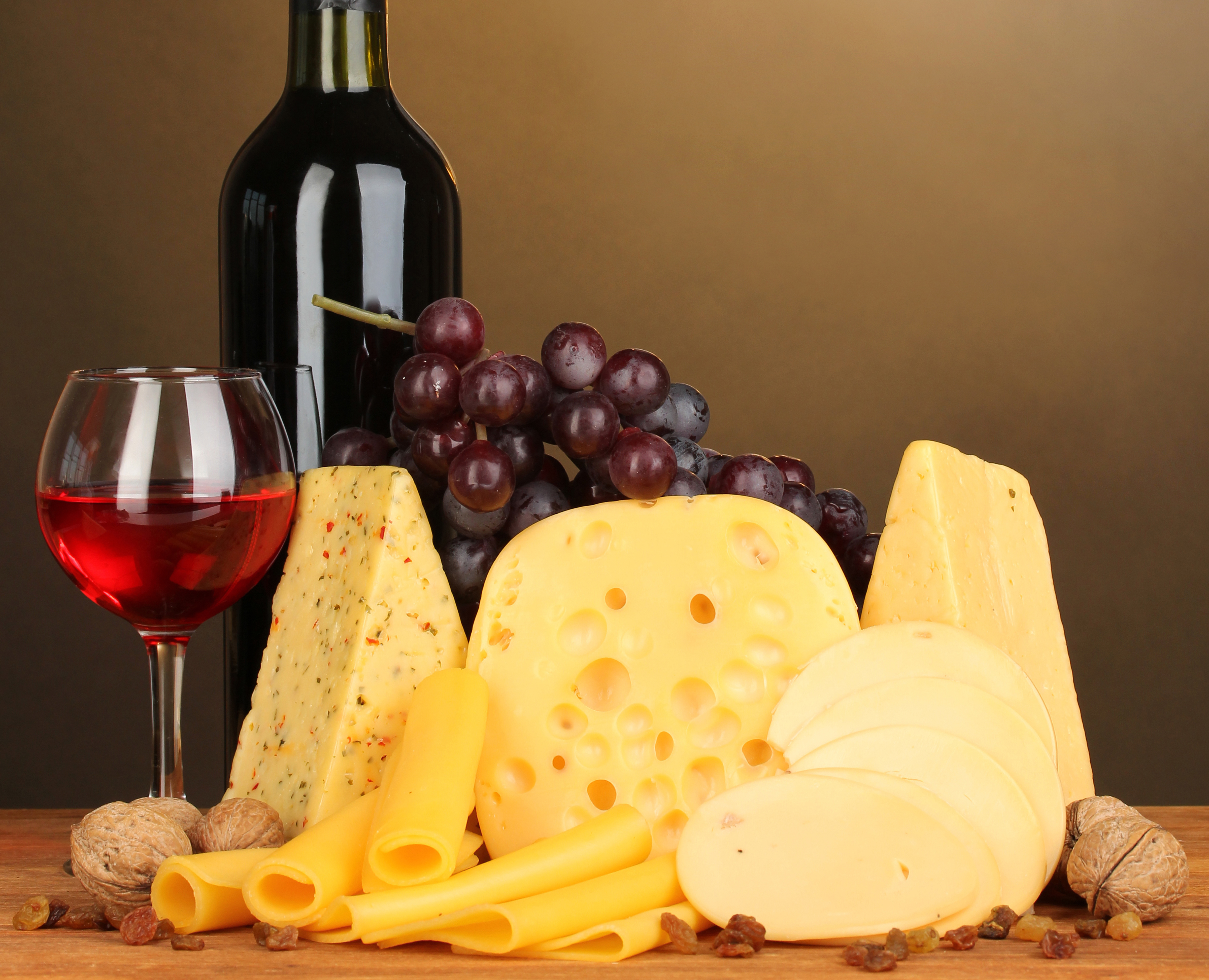 Cheese Grapes Wine 4800x3893
