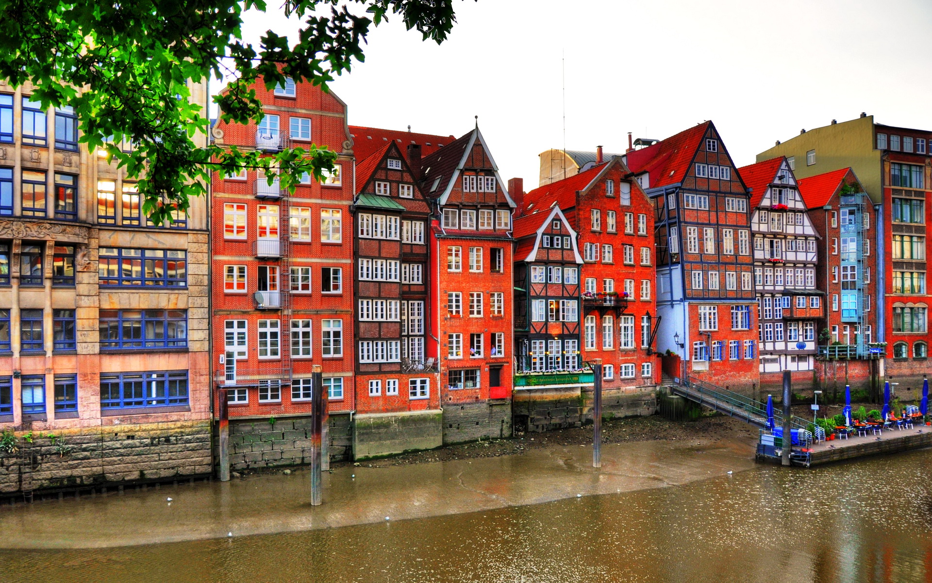 Architecture Building Canal Colors Place Waterway 1920x1200