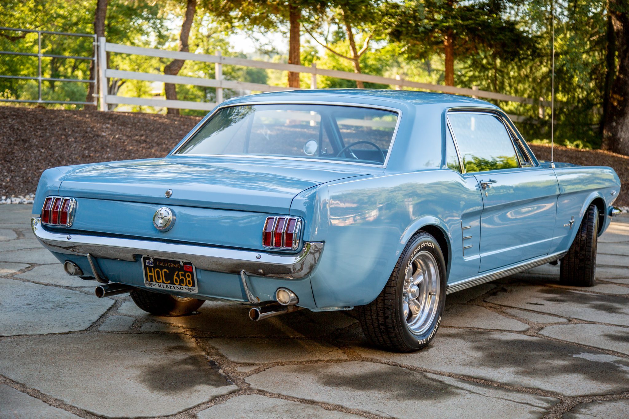 1966 Ford Mustang Blue Car Car Coupe Muscle Car Old Car 2048x1365