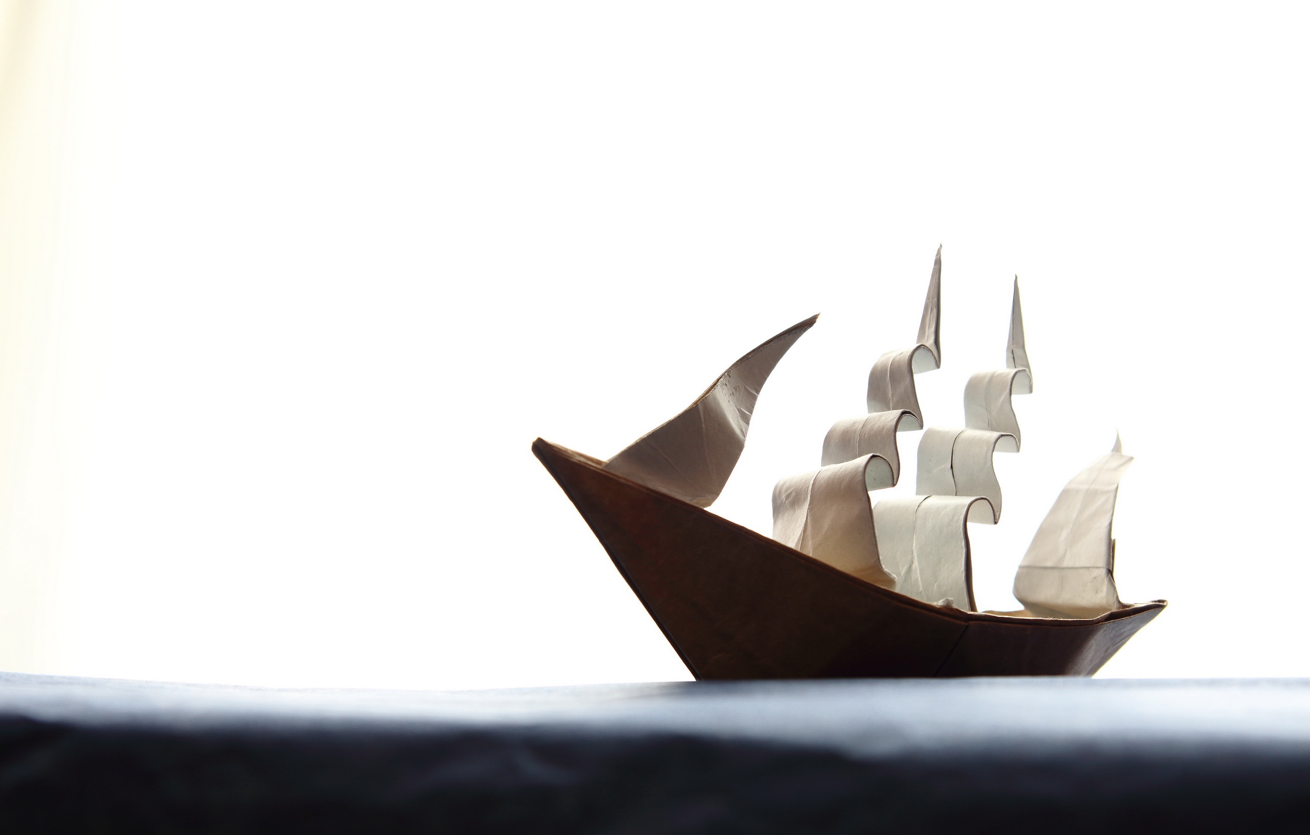 Boat Origami Paper Boat 2560x1632