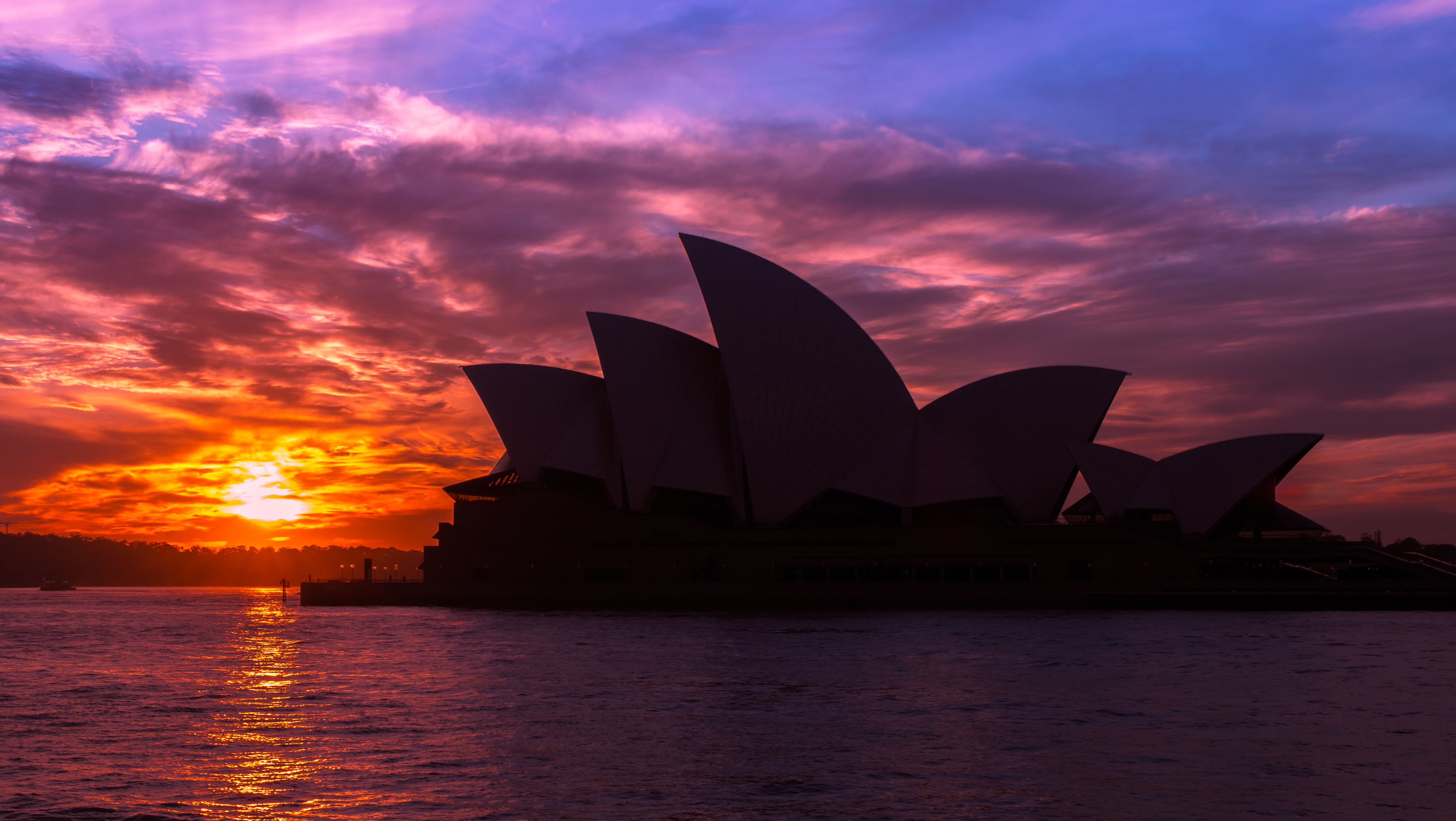 Architecture Australia Cloud Sunset Sydney Sydney Opera House 5768x3255