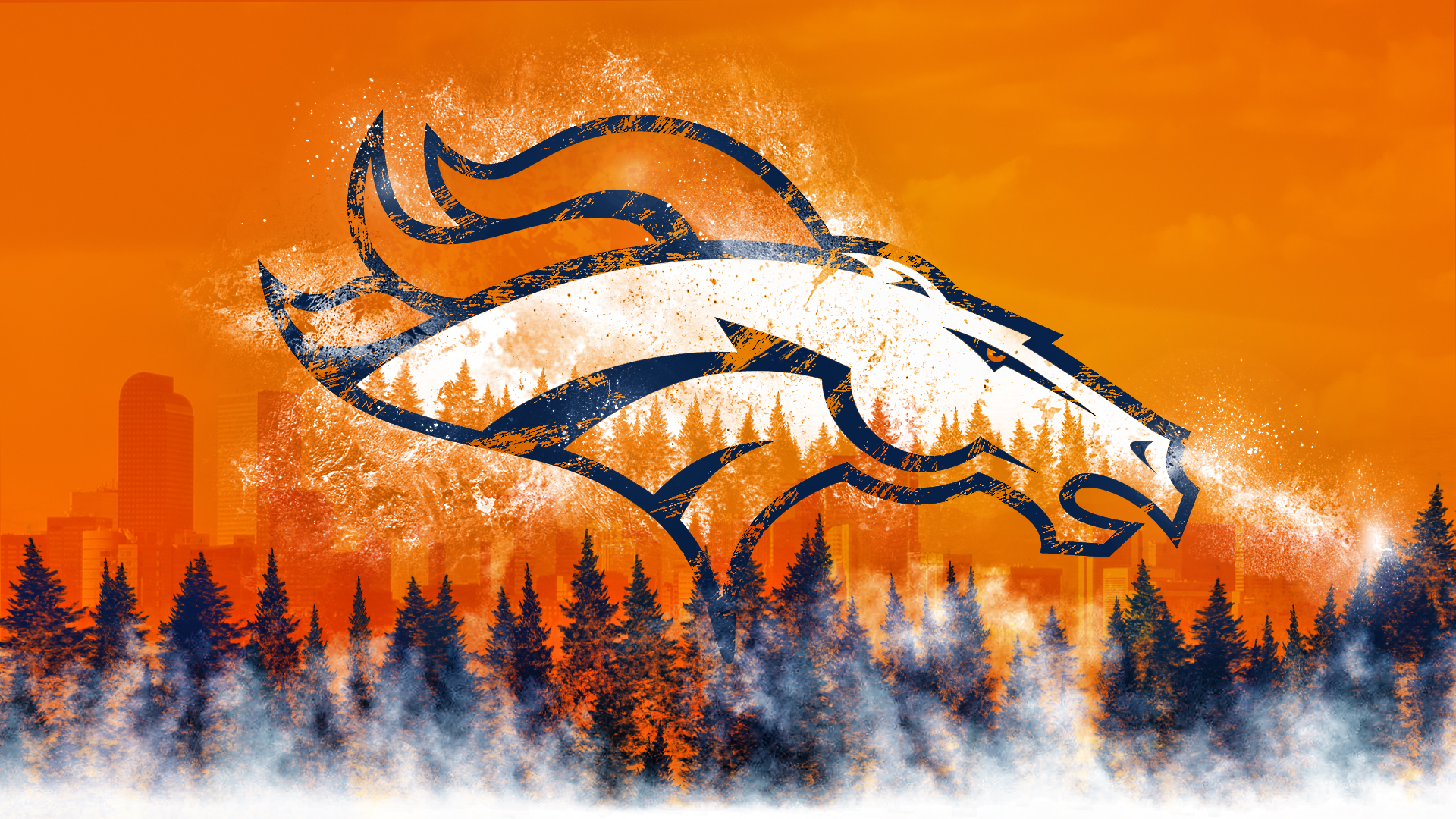 Denver Broncos Emblem Logo Nfl 1920x1080