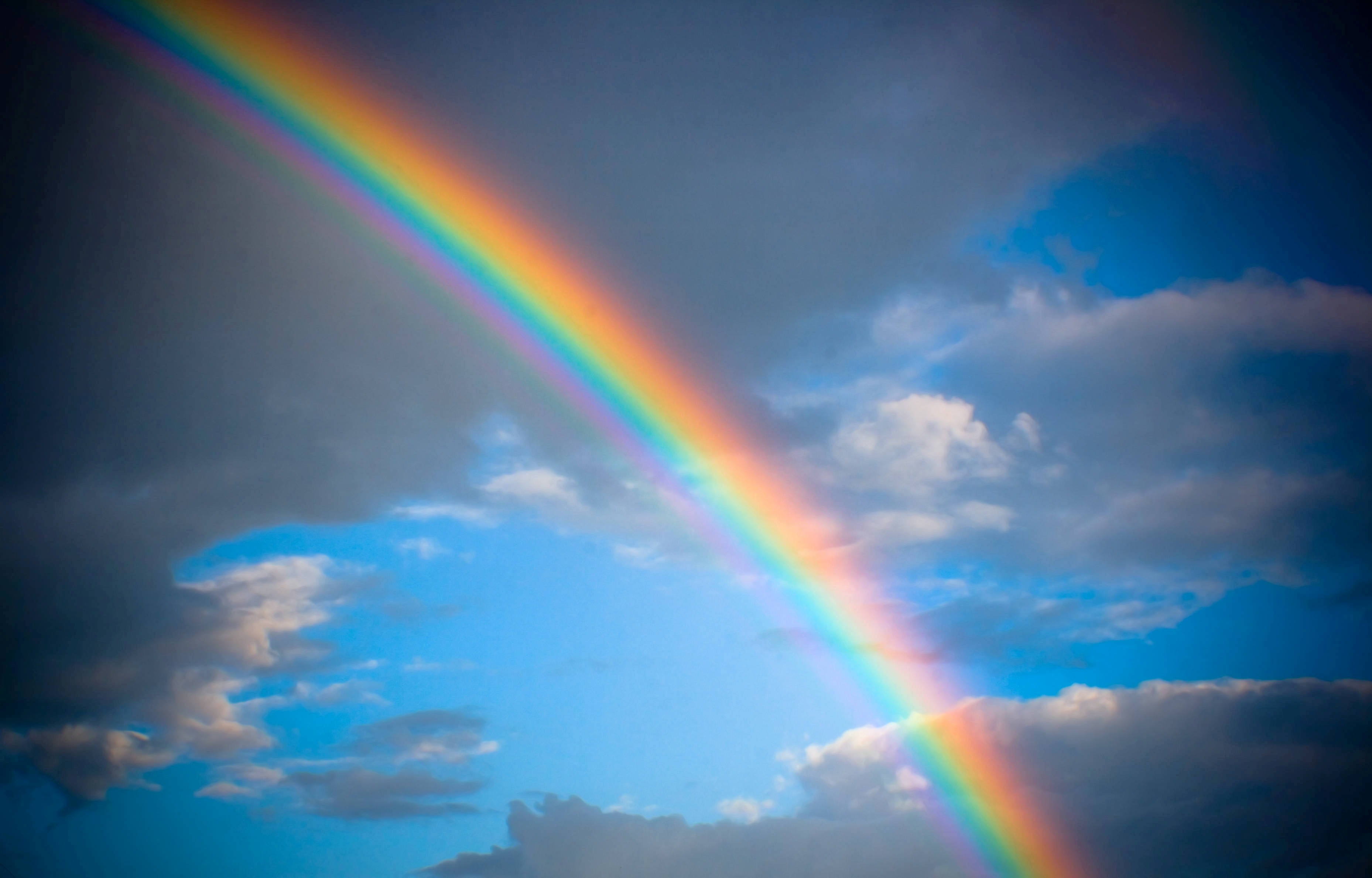 Blue Cloud Earth Rainbow Sky 3715x2378
