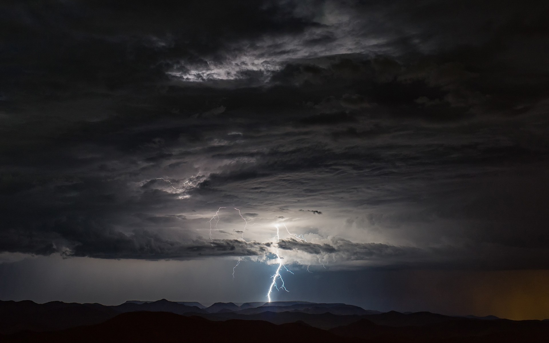 Cloud Landscape Lightning Storm 1920x1200