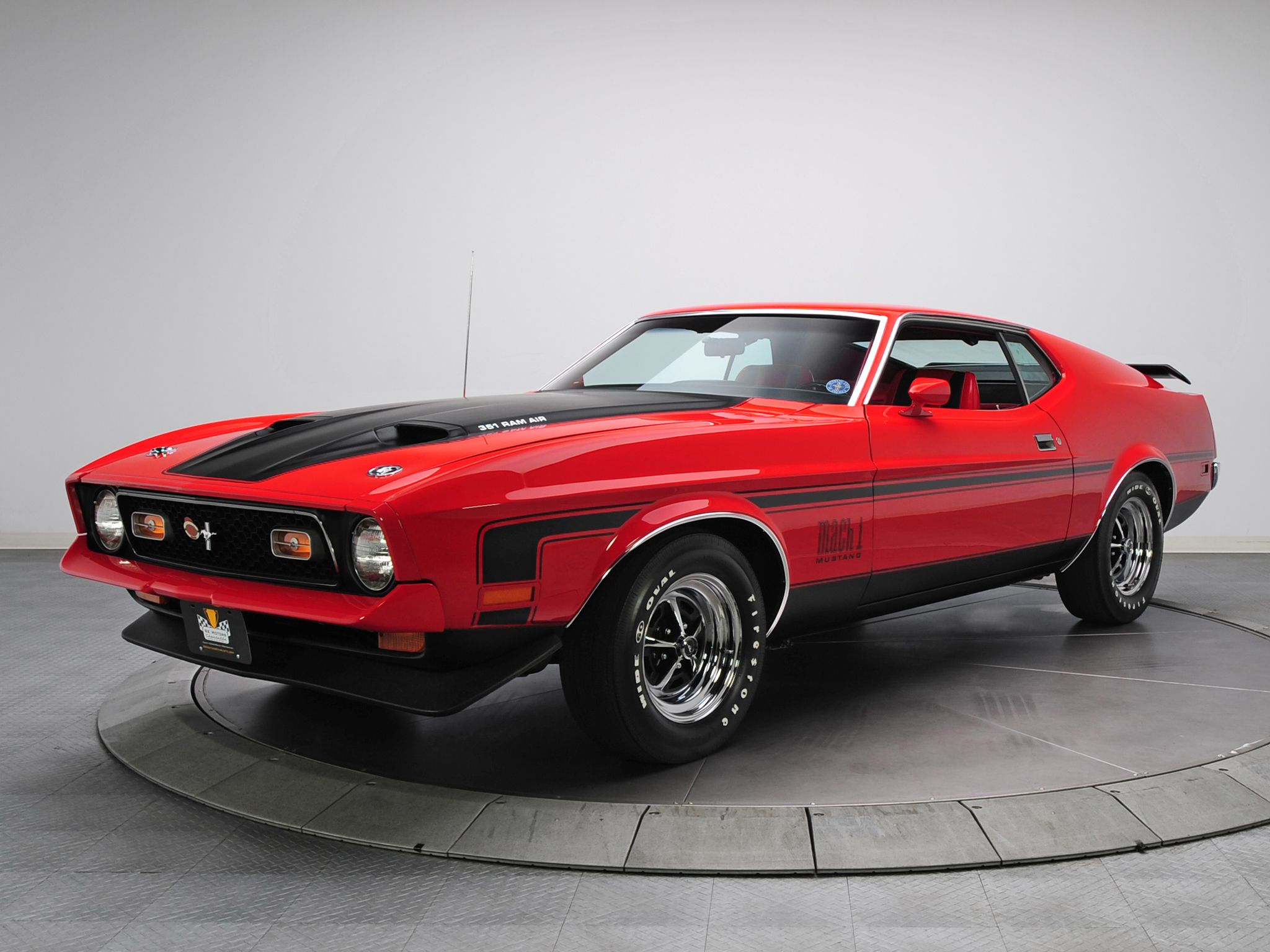 Car Fastback Ford Mustang Mach 1 Muscle Car Red Car 2048x1536