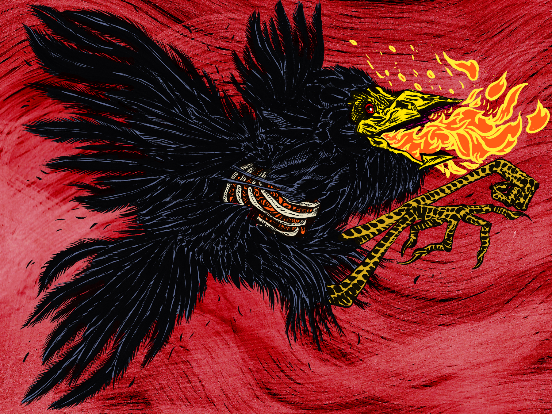 Crow Demon Evil Horror Ink Amp Brush Monster Photoshop Psychedelic Surreal 1800x1350