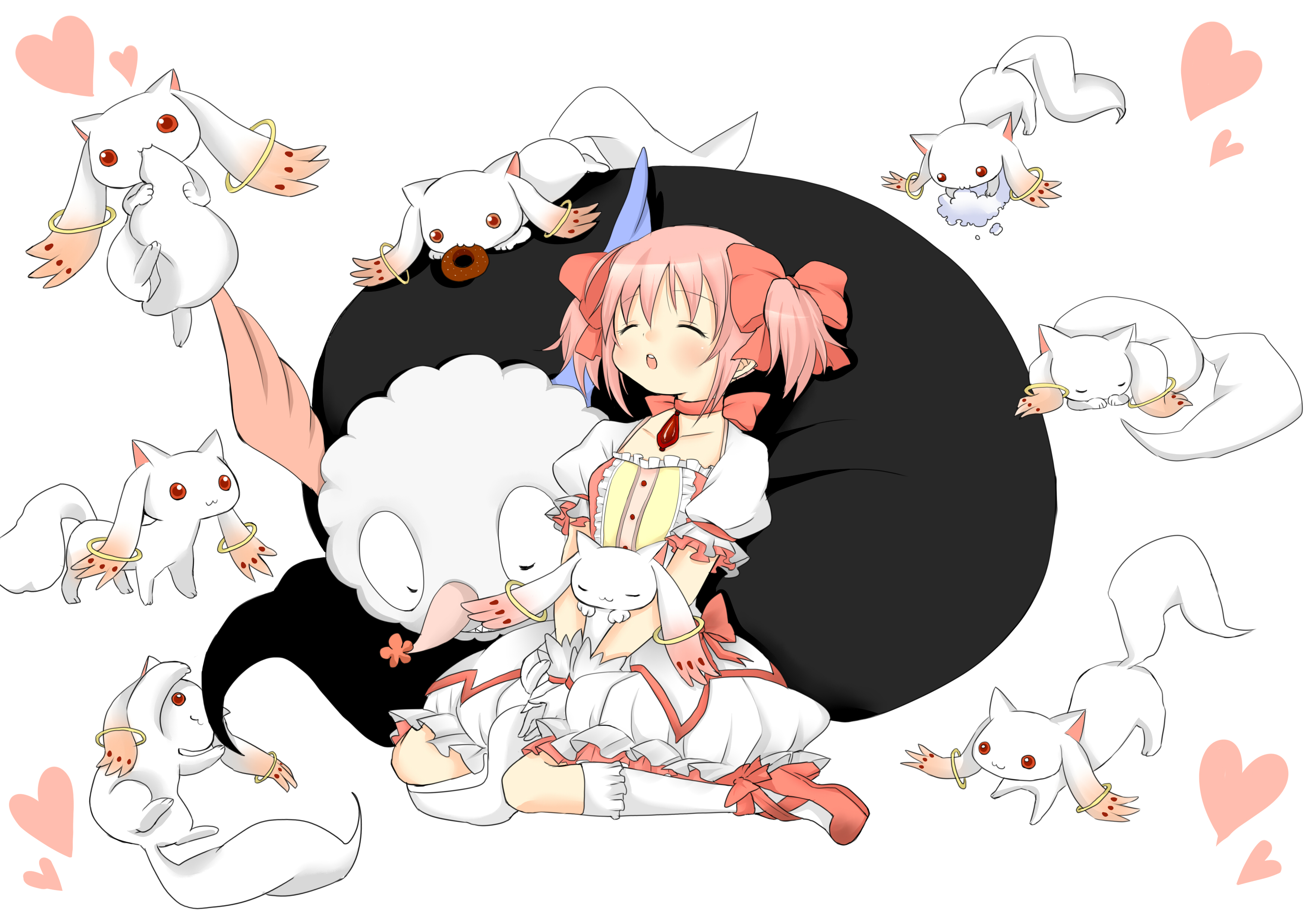 Charlotte Puella Magi Madoka Magica Kyuubey Puella Magi Madoka Magica Madoka Kaname 3507x2480