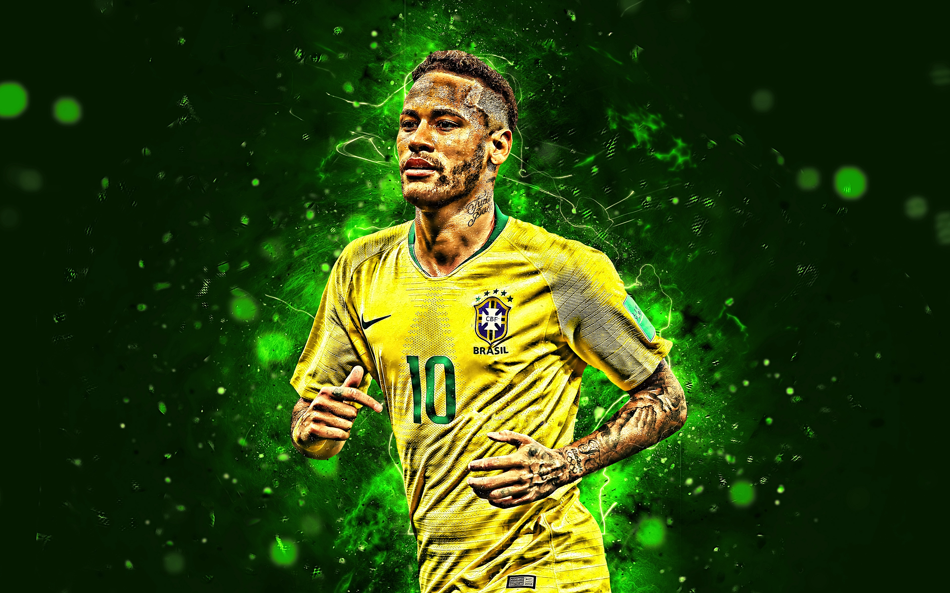 Brazilian Footballer Neymar Soccer 3840x2400