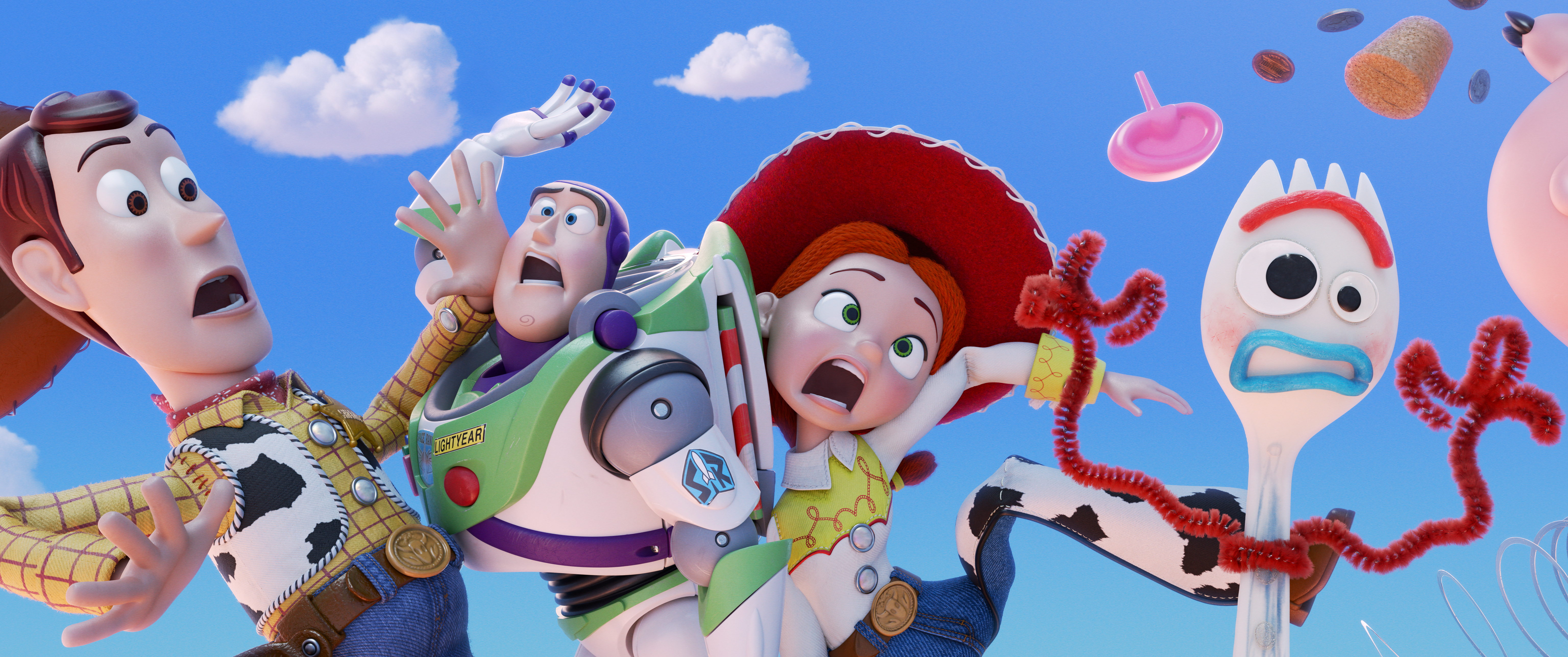 Buzz Lightyear Forky Toy Story Jessie Toy Story Toy Story 4 Woody Toy Story 6144x2574