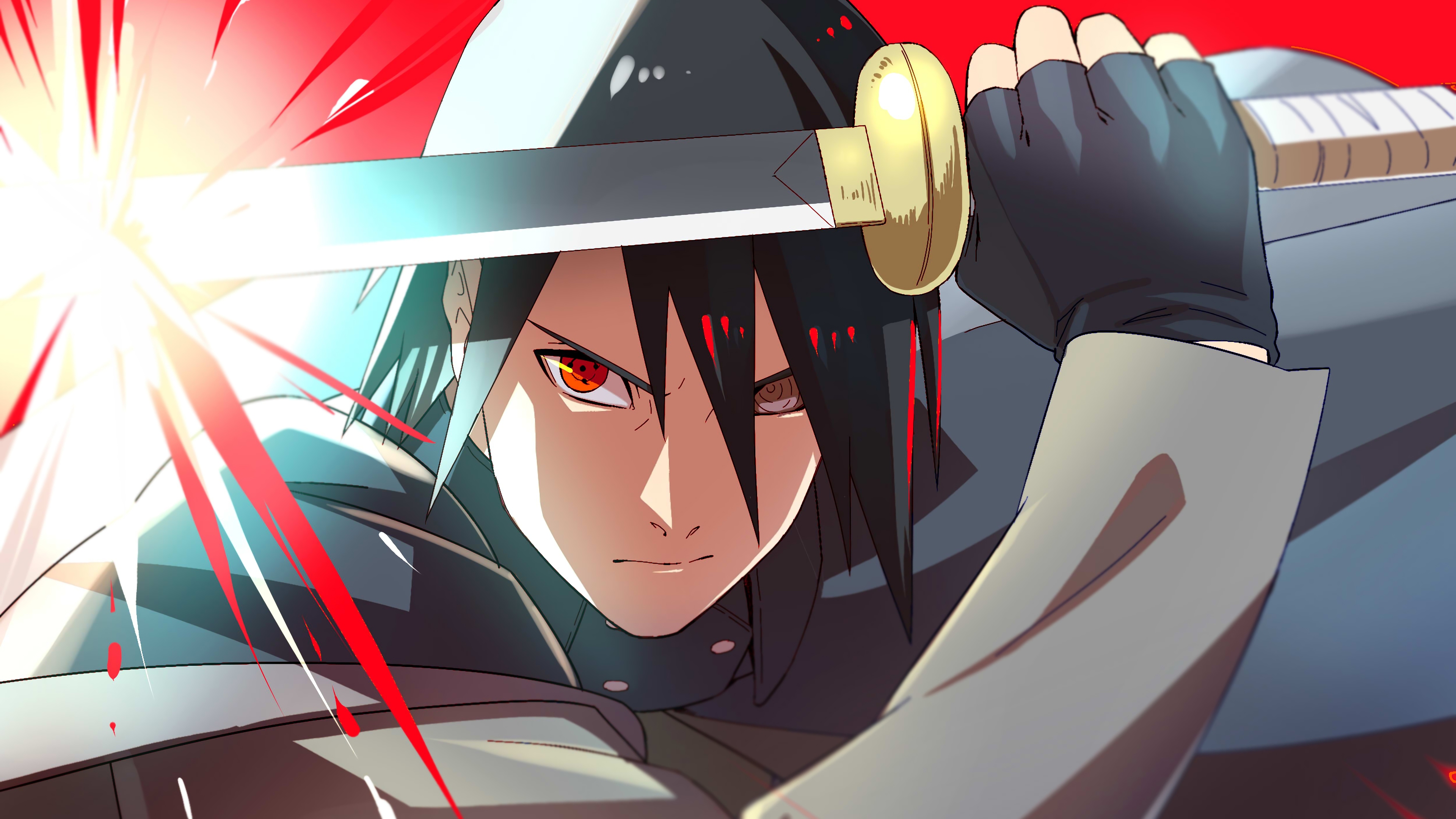 Black Hair Man Rinnegan Naruto Sasuke Uchiha Sharingan Naruto Sword 3840x2160