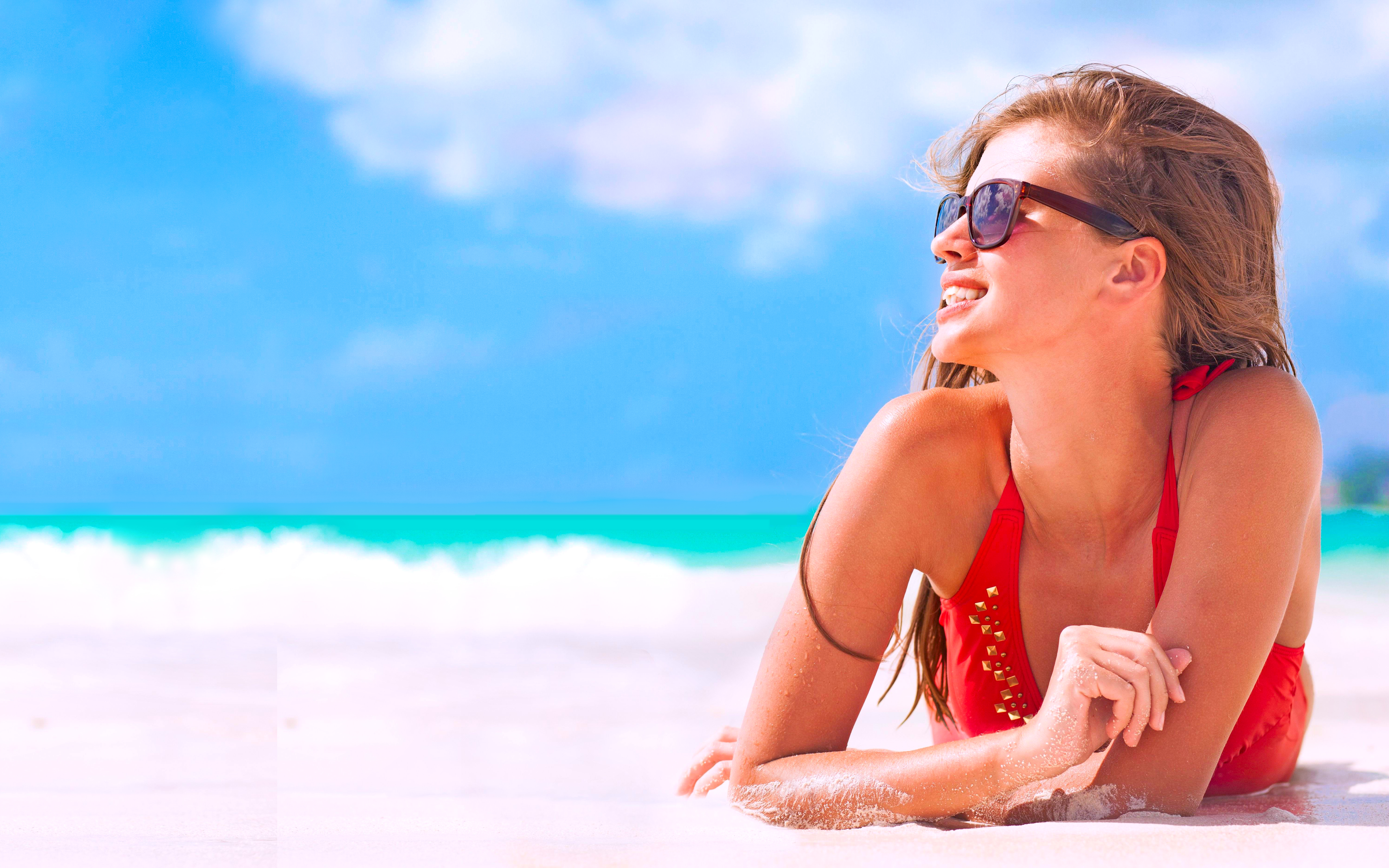 Beach Smile Sunglasses Sunny Turquoise 5989x3744