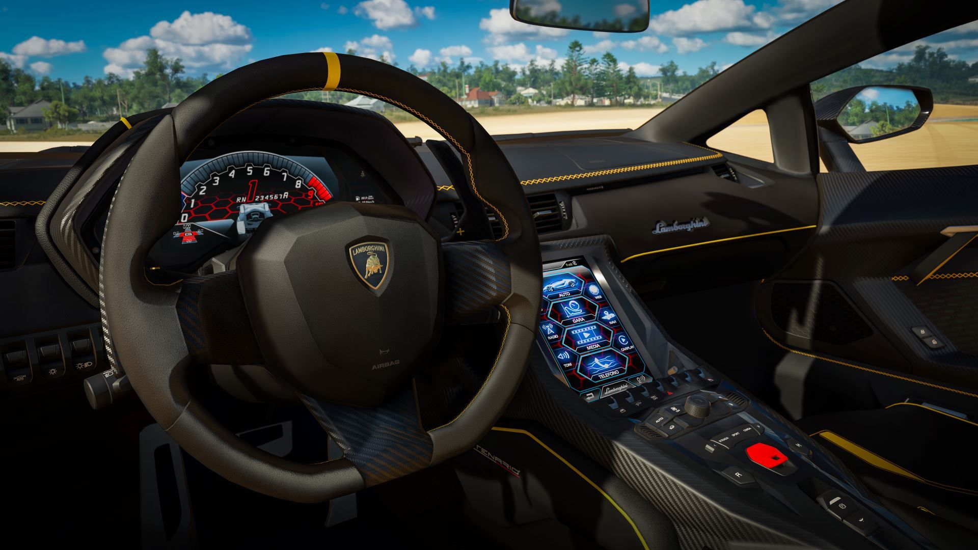 Forza Horizon 3 Interior Lamborghini Lamborghini Centenario Video Game 1920x1080