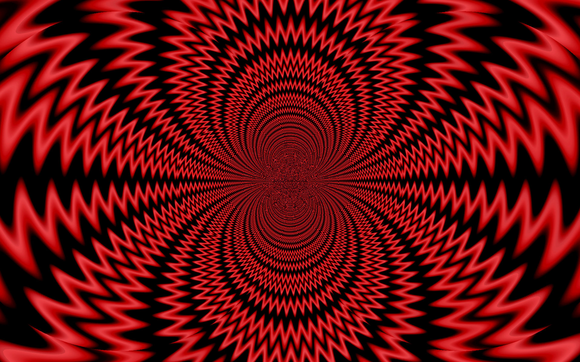 Artistic Bright Illusion Kaleidoscope Red 1920x1200