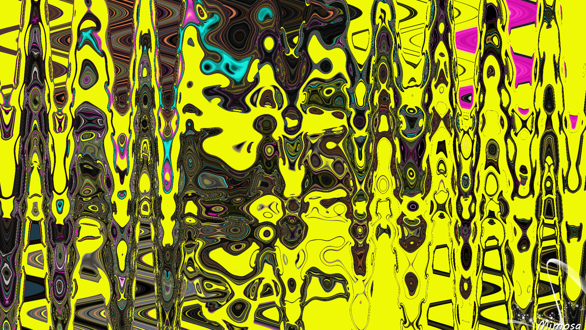 Abstract Artistic Digital Art Yellow 1920x1080