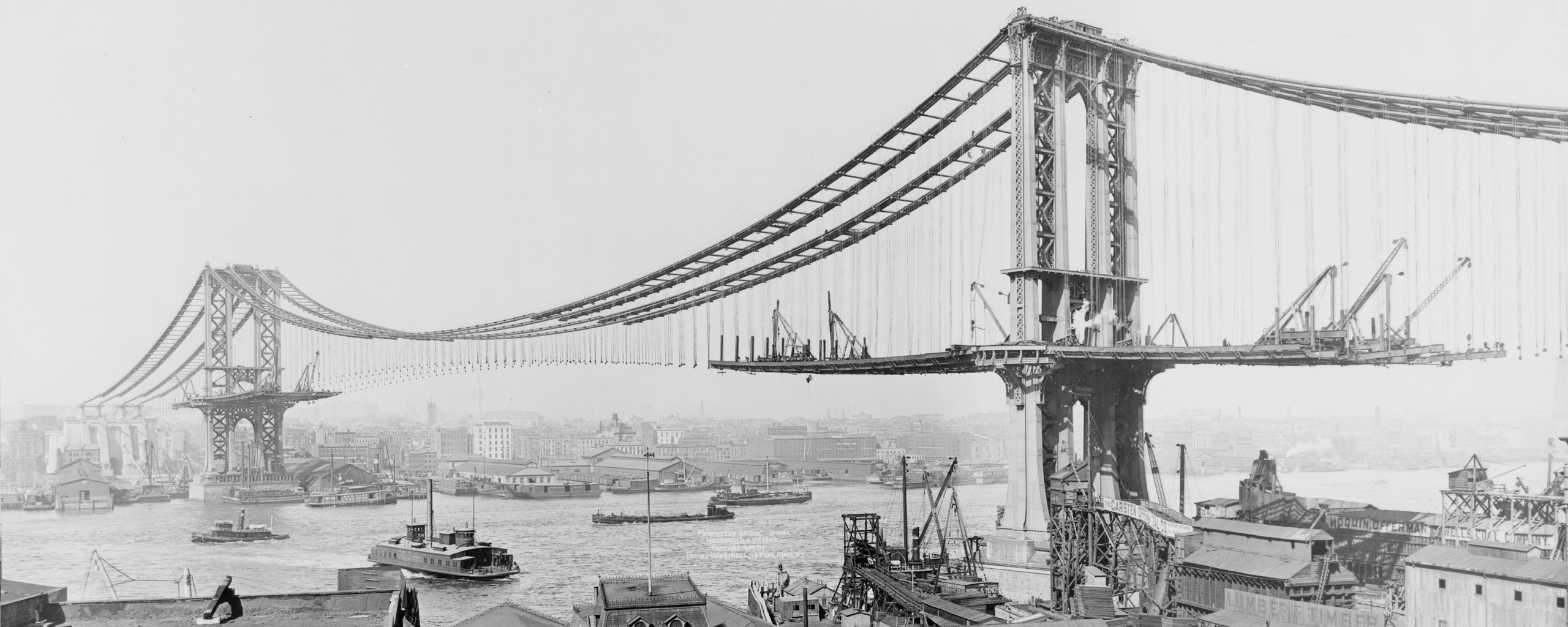 Man Made Manhattan Bridge 2560x1024