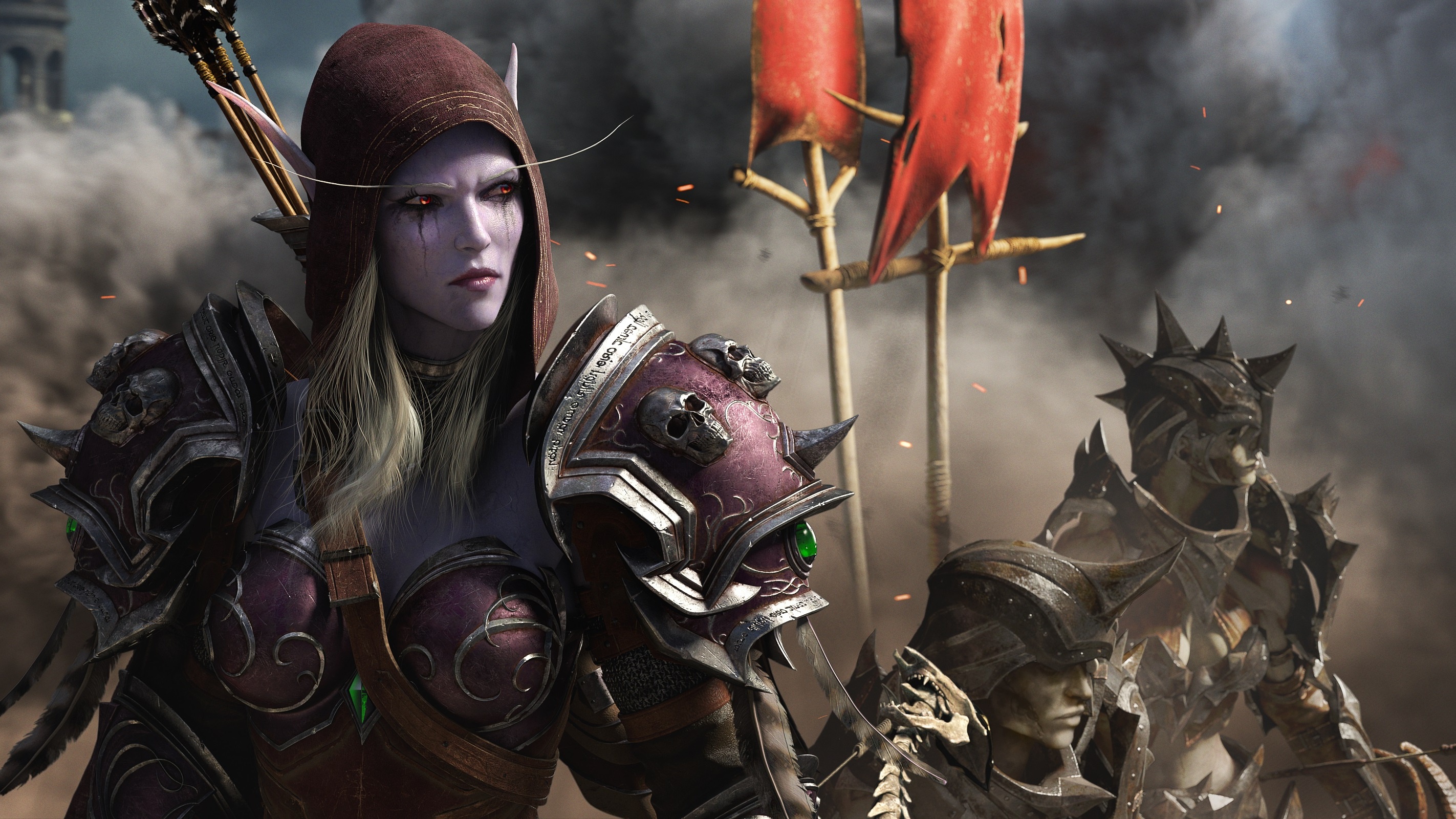 Elf Sylvanas Windrunner Woman Warrior World Of Warcraft Battle For Azeroth 2845x1600