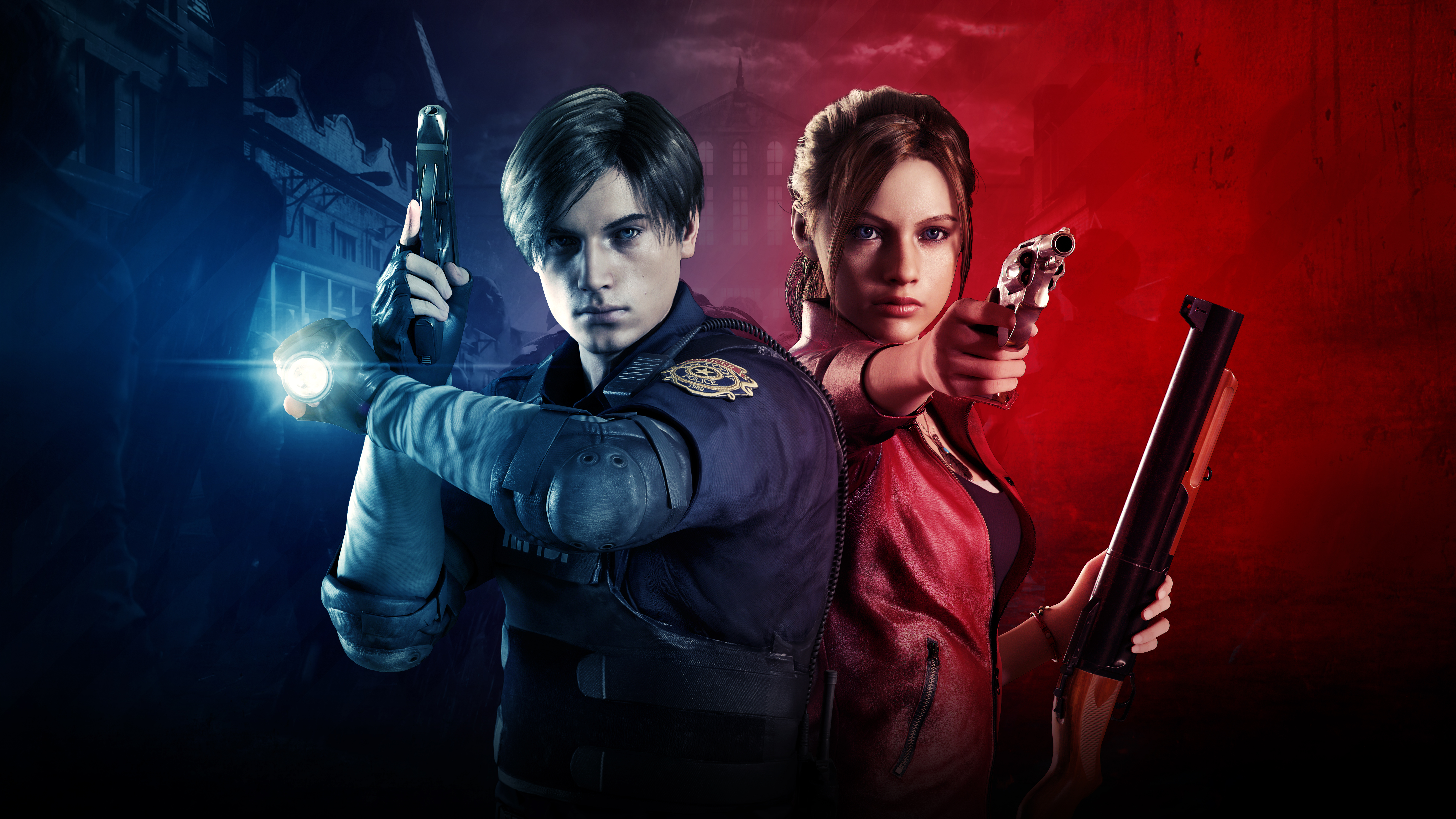 Claire Redfield Leon S Kennedy Resident Evil 2 2019 7000x3938