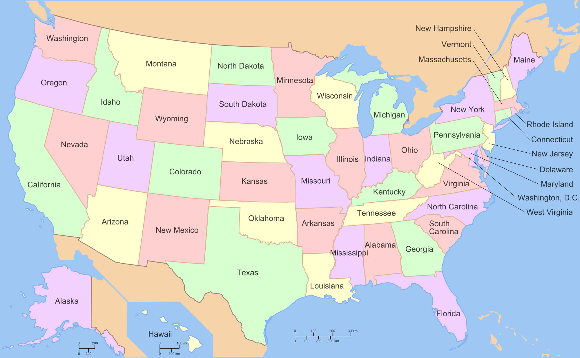 Map Usa United States Of America Map Usa Map 2000x1236