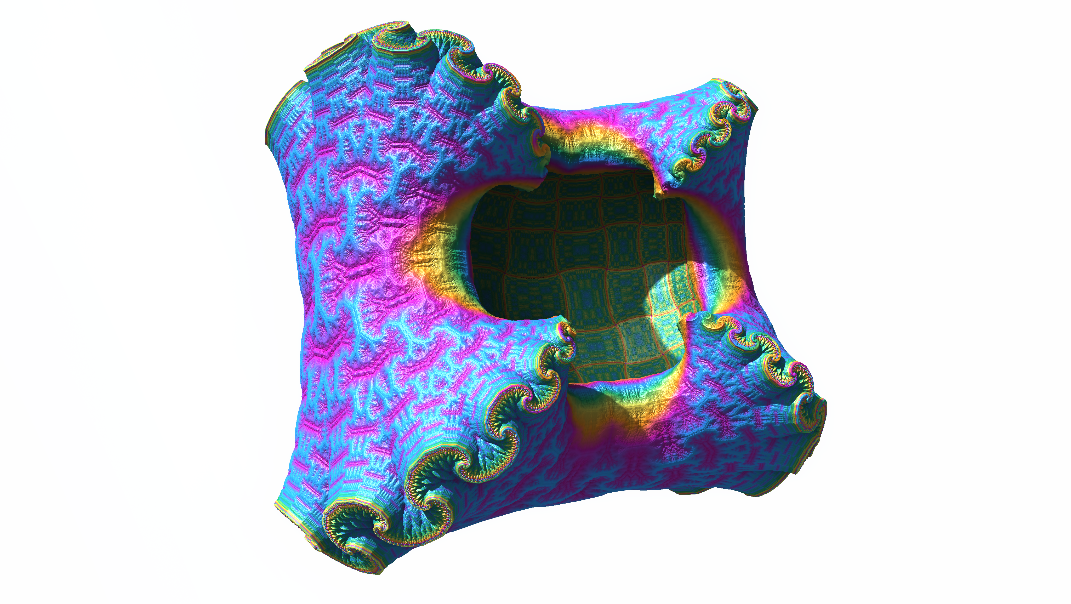 3d Artistic Colorful Digital Art Fractal Geometry Mandelbulber 3d 4096x2310