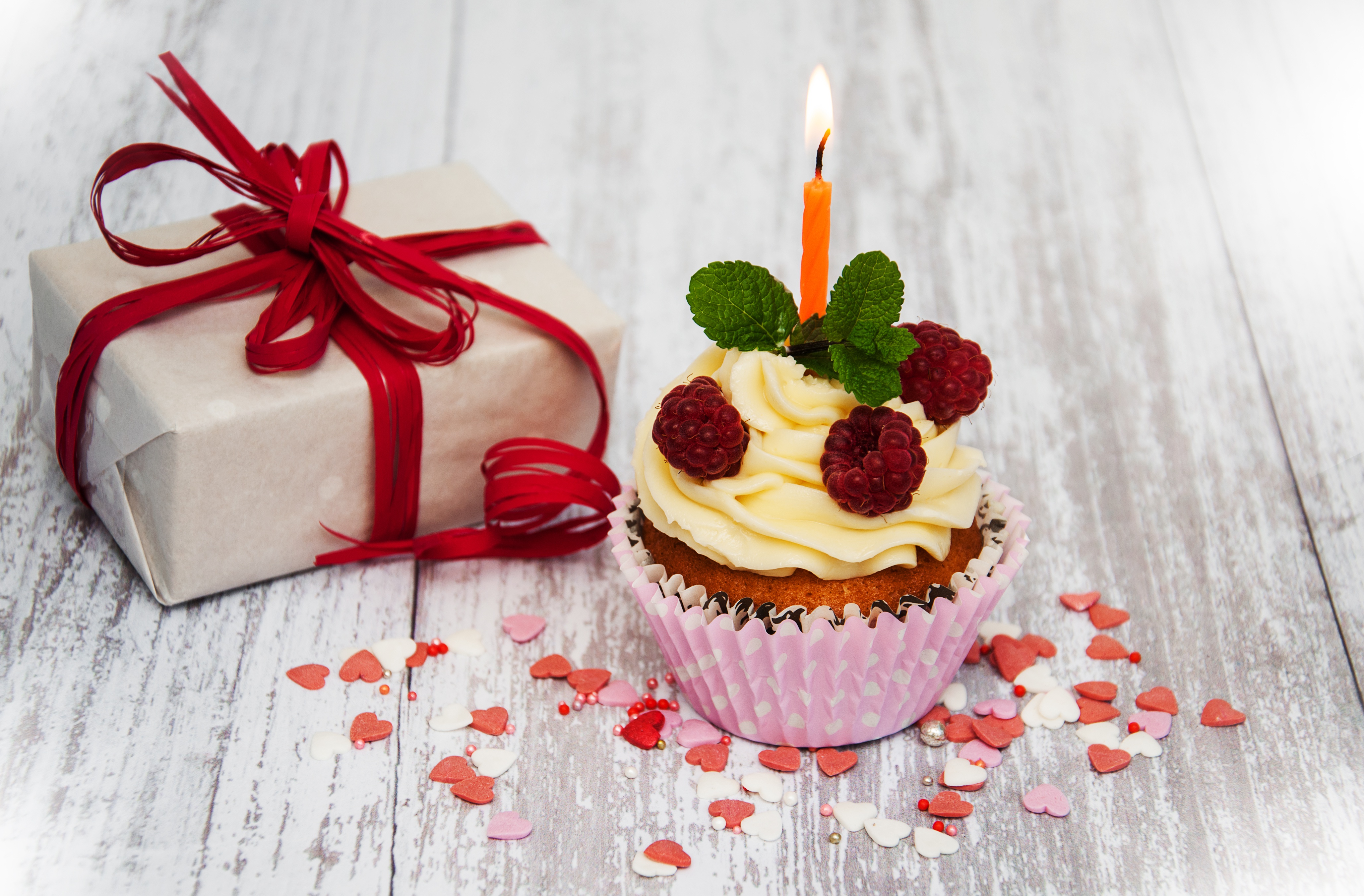 Candle Cupcake Gift Still Life Sweets 4114x2703