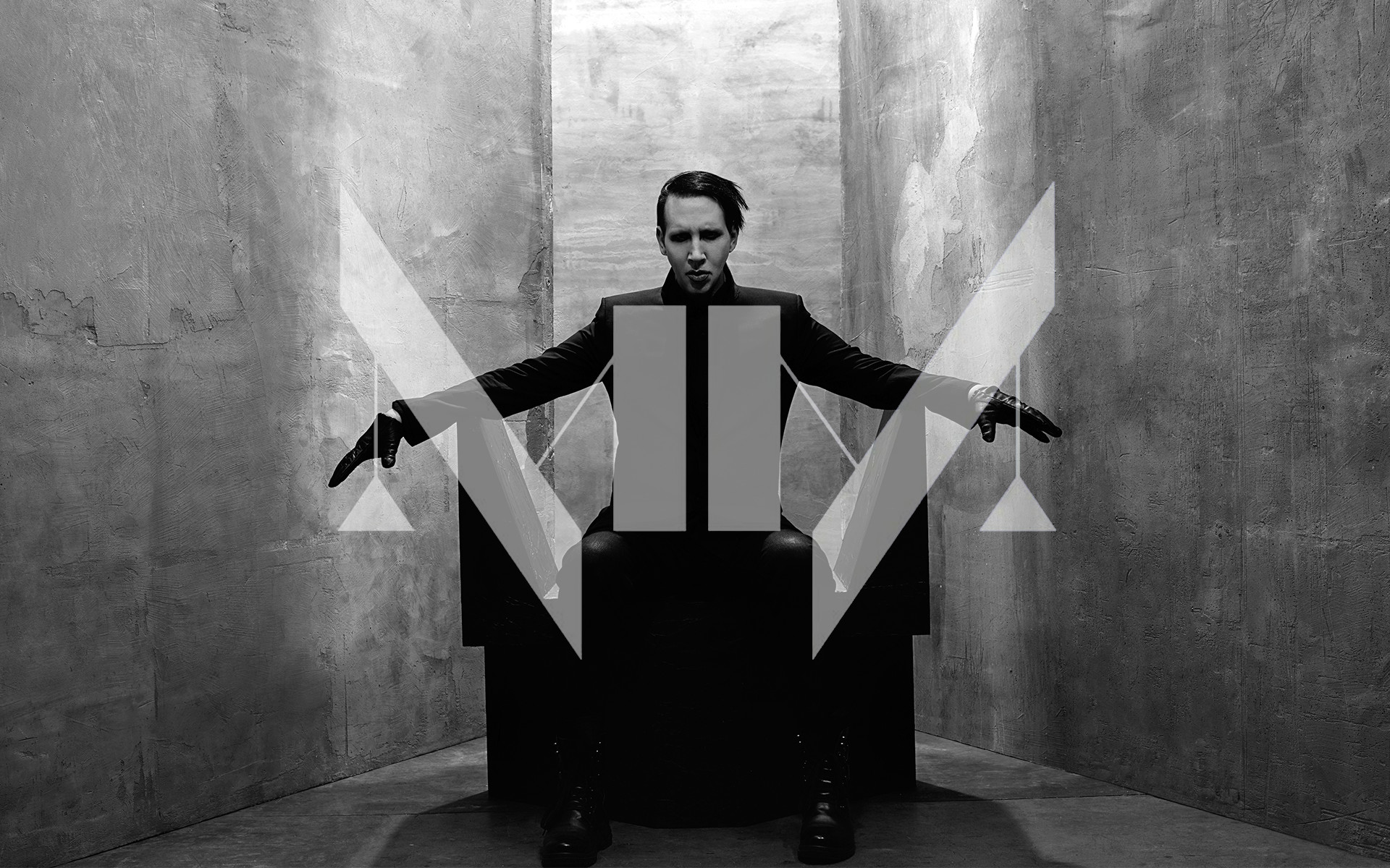 Marilyn Manson Music Monochrome 1920x1200