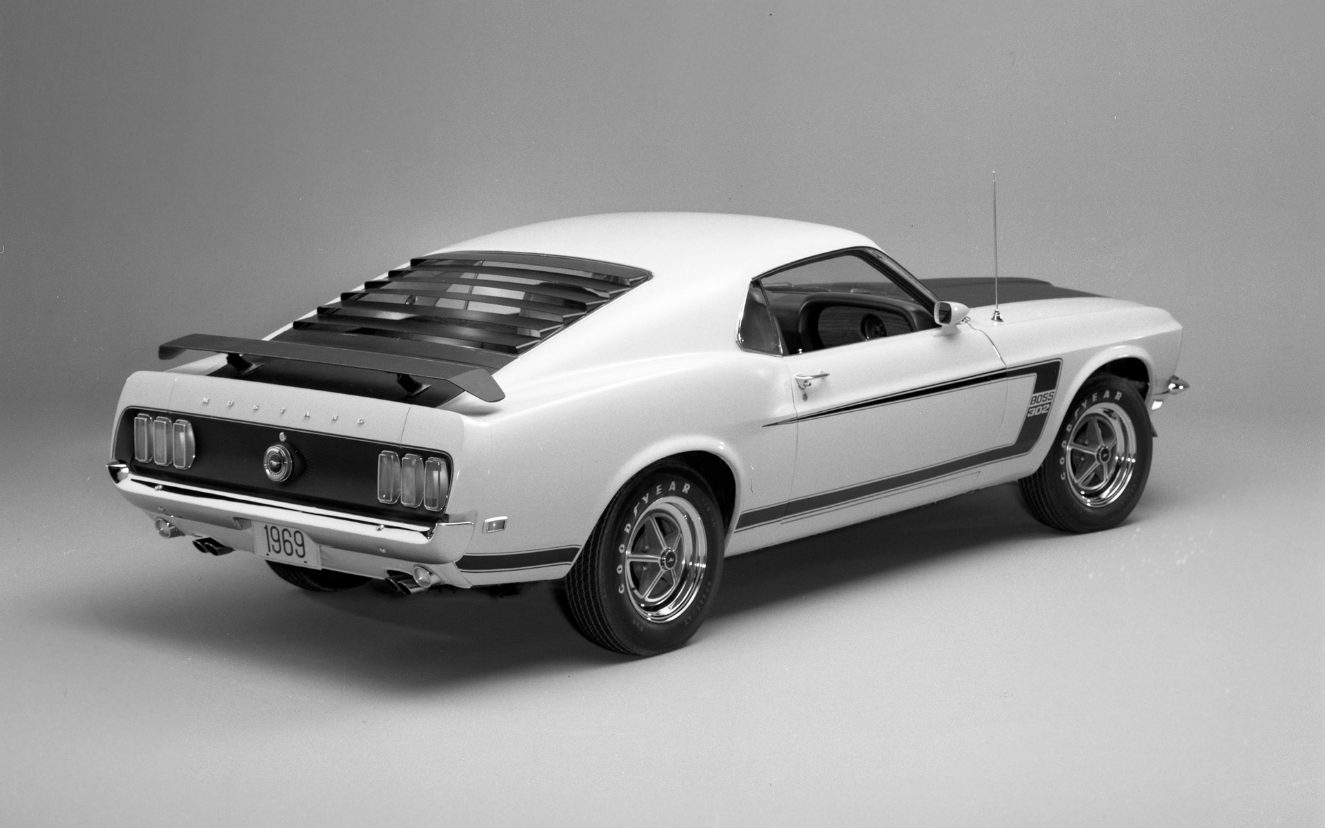 Black Amp White Car Fastback Ford Mustang Boss 302 Muscle Car 1920x1200