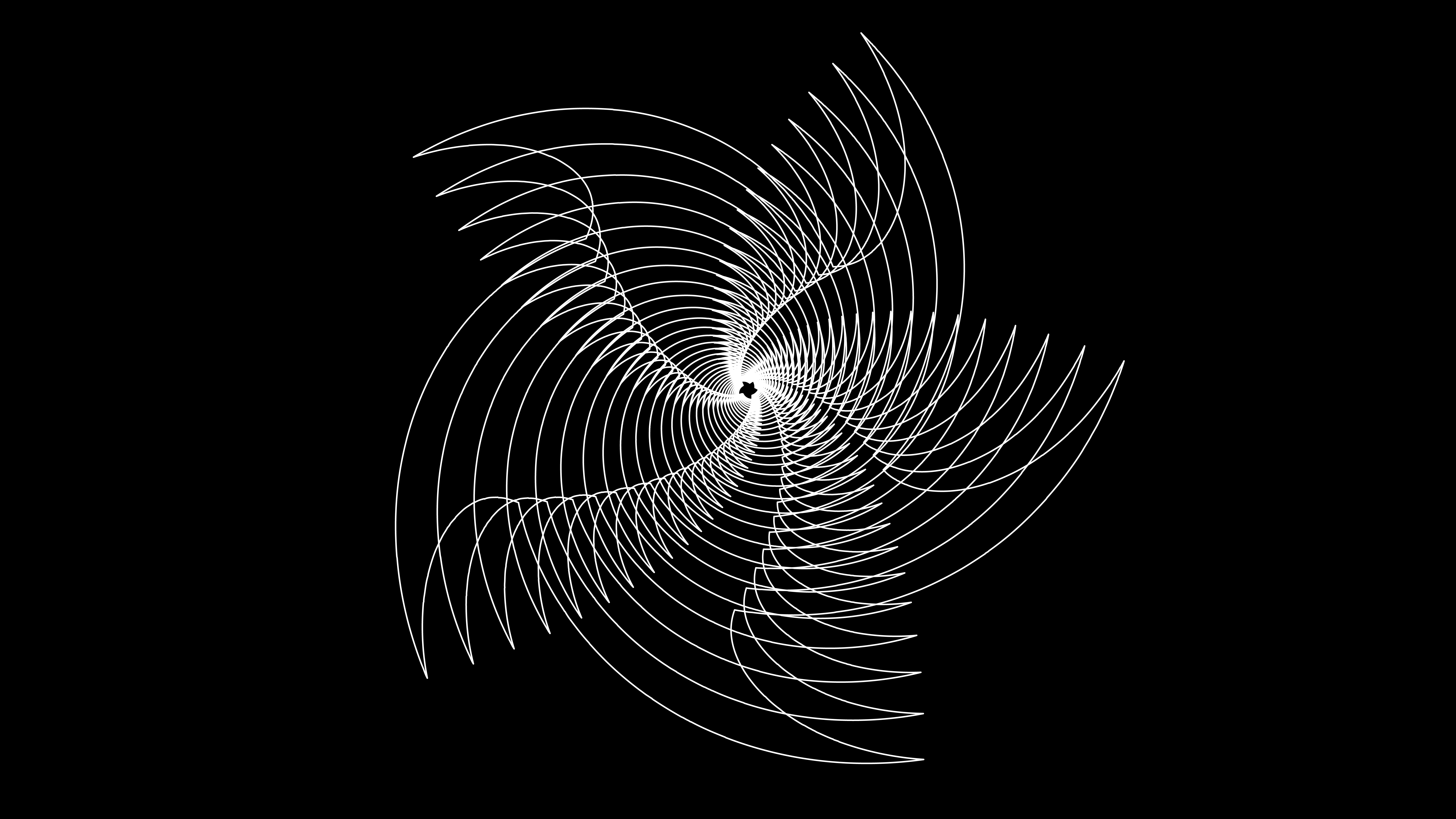 Digital Art Fractal Gradient Lines Spiral 7680x4320